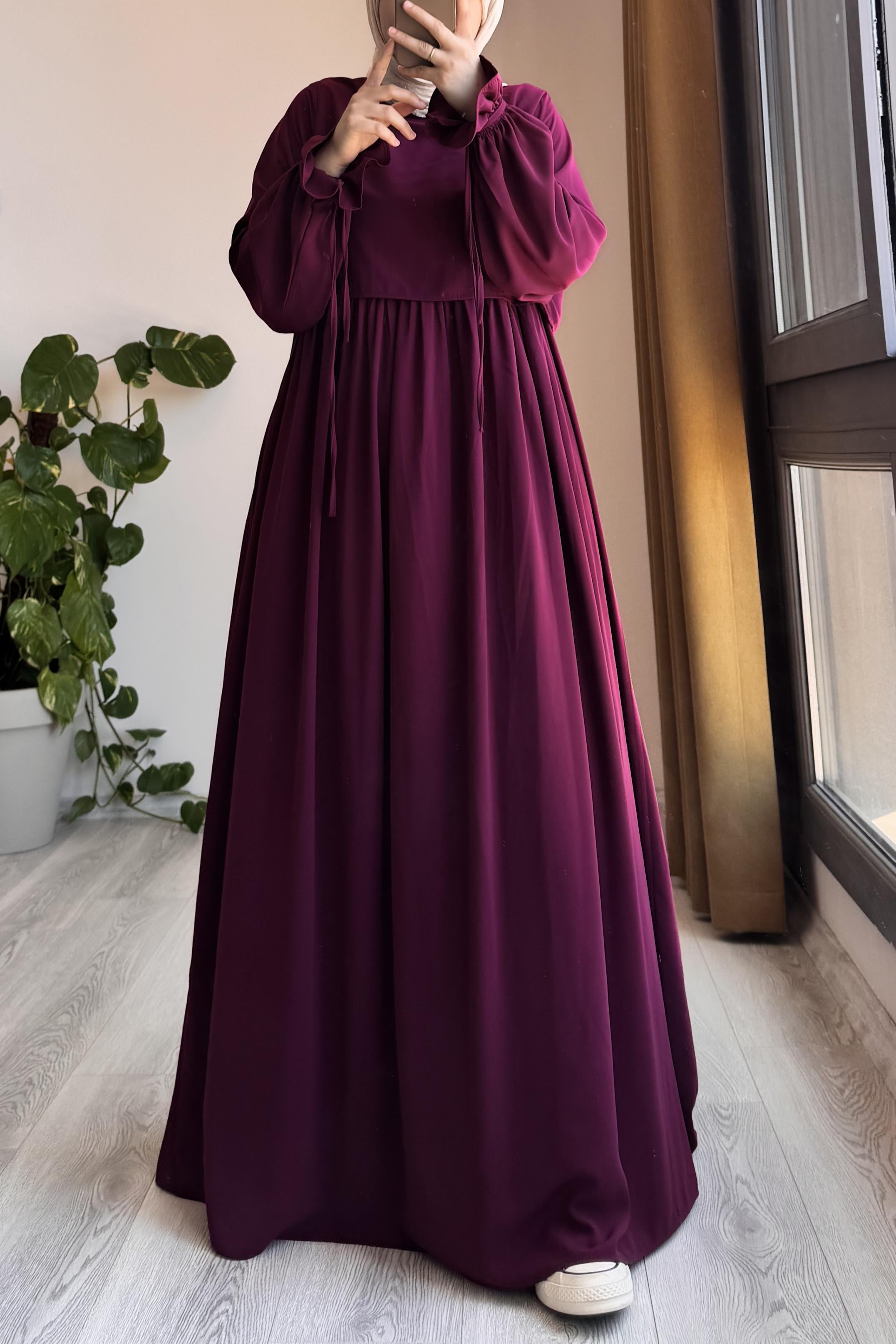 ANDE TESETTÜR, Manolya Elbise, Manolya Elbise- Vişne