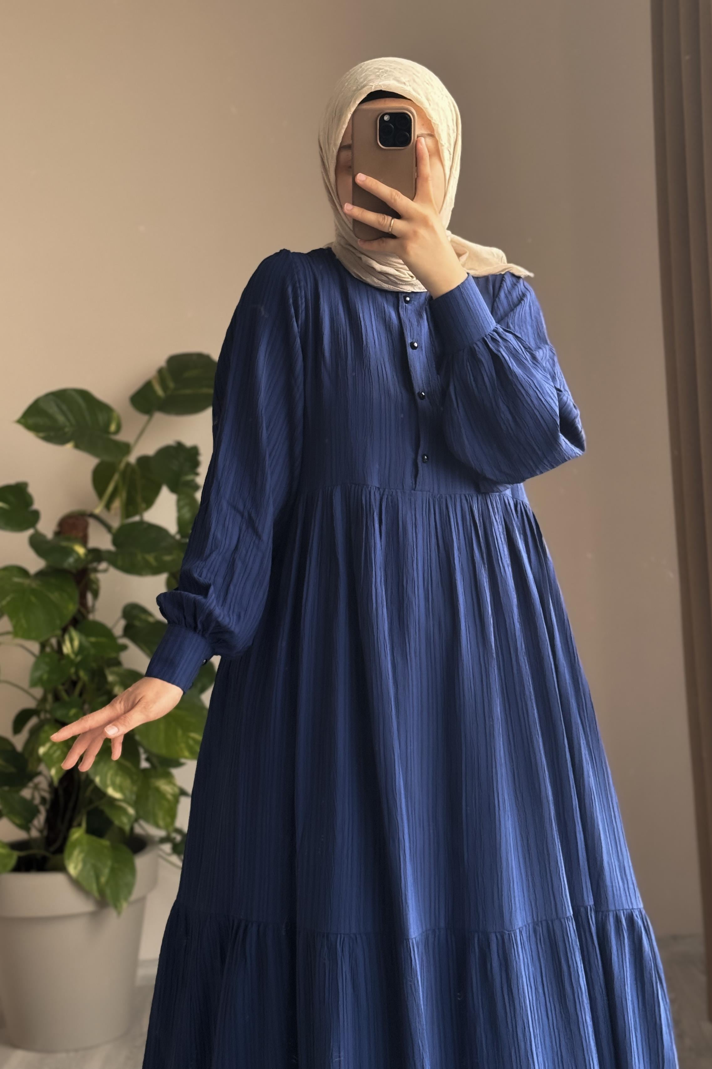 ANDE TESETTÜR, Mihrişah Elbise, Mihrişah Elbise- Lacivert