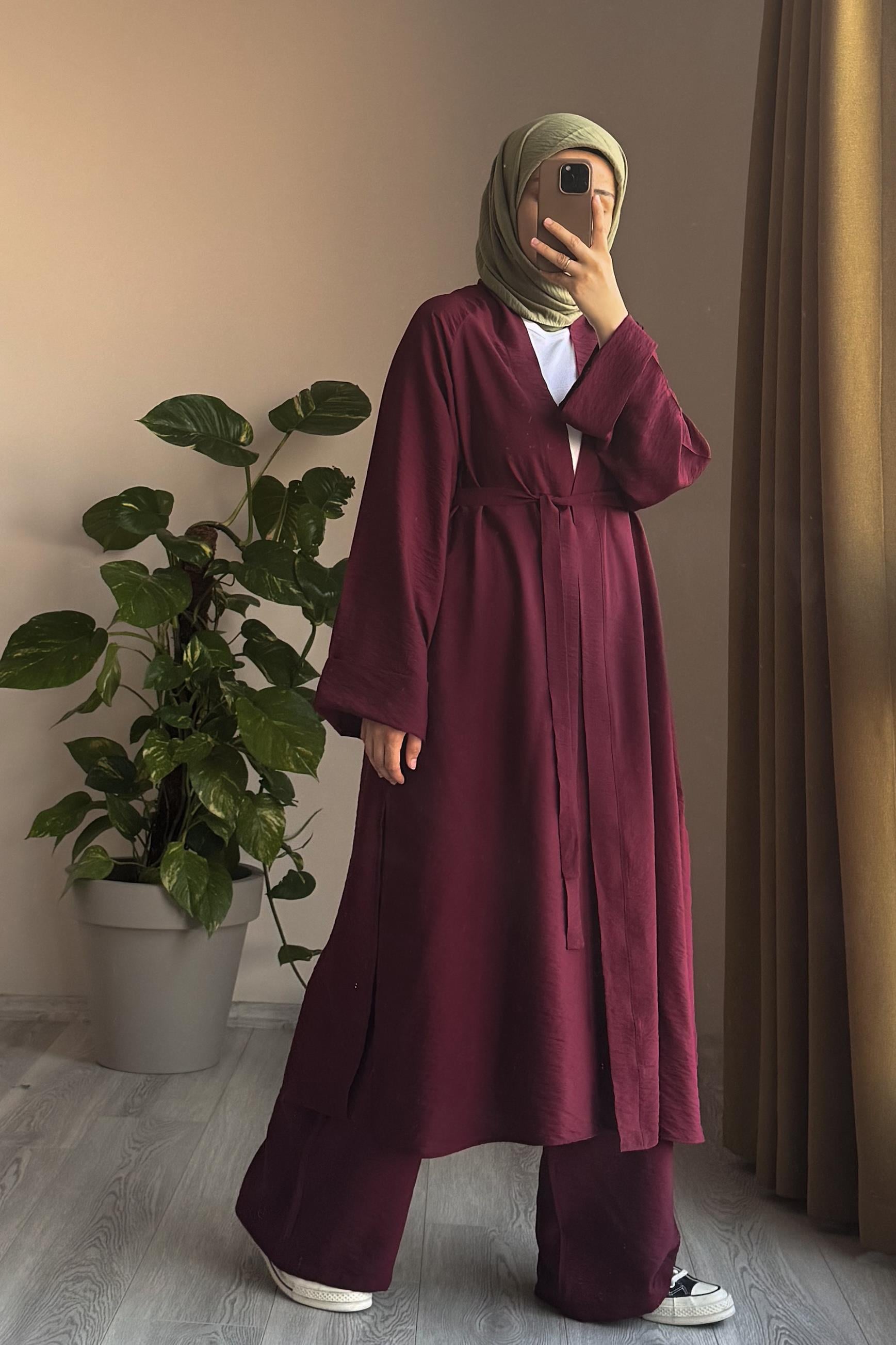 ANDE TESETTÜR, Modal Kimono, Modal Kimono - Bordo