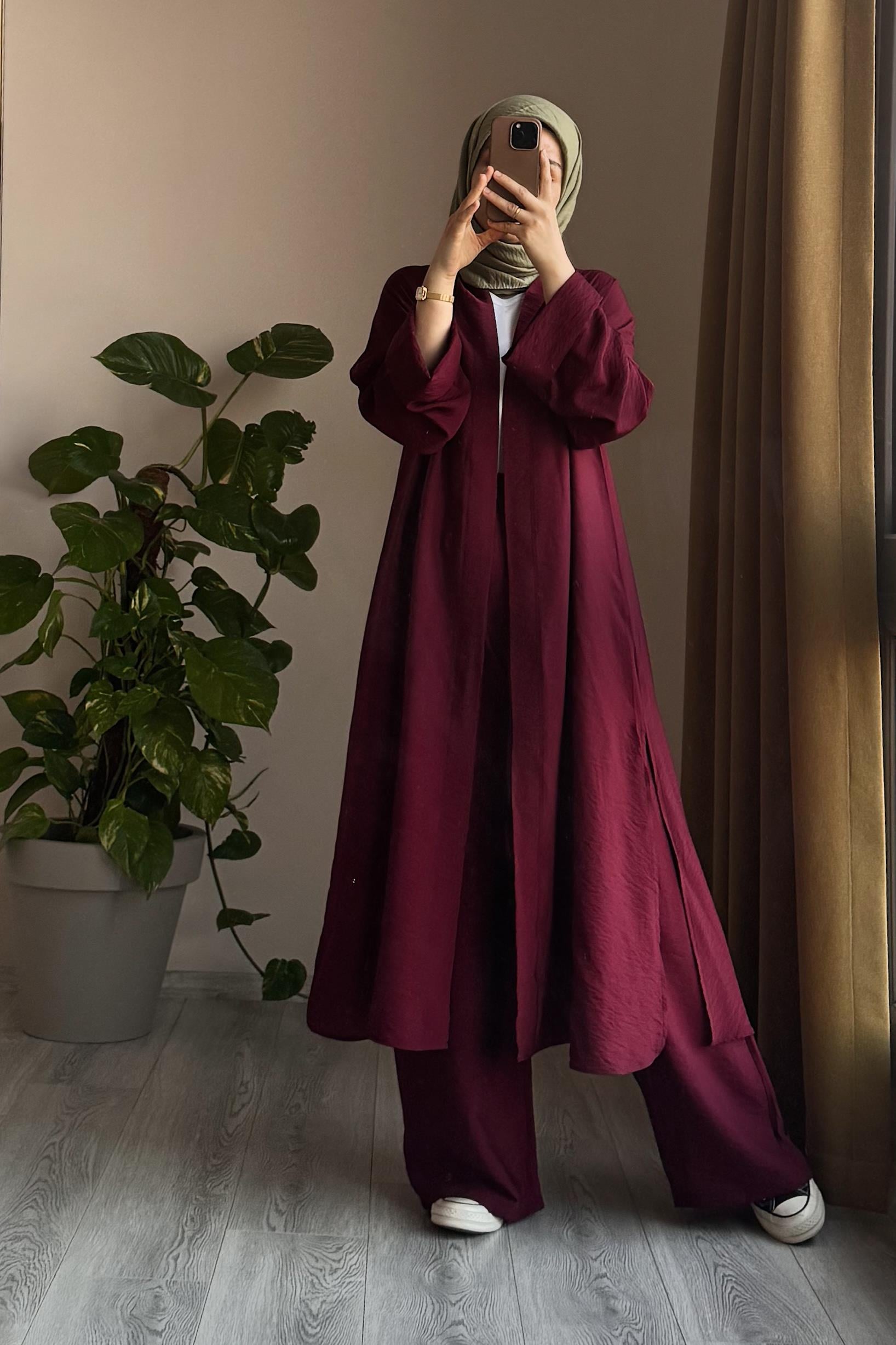ANDE TESETTÜR, Modal Kimono, Modal Kimono - Bordo