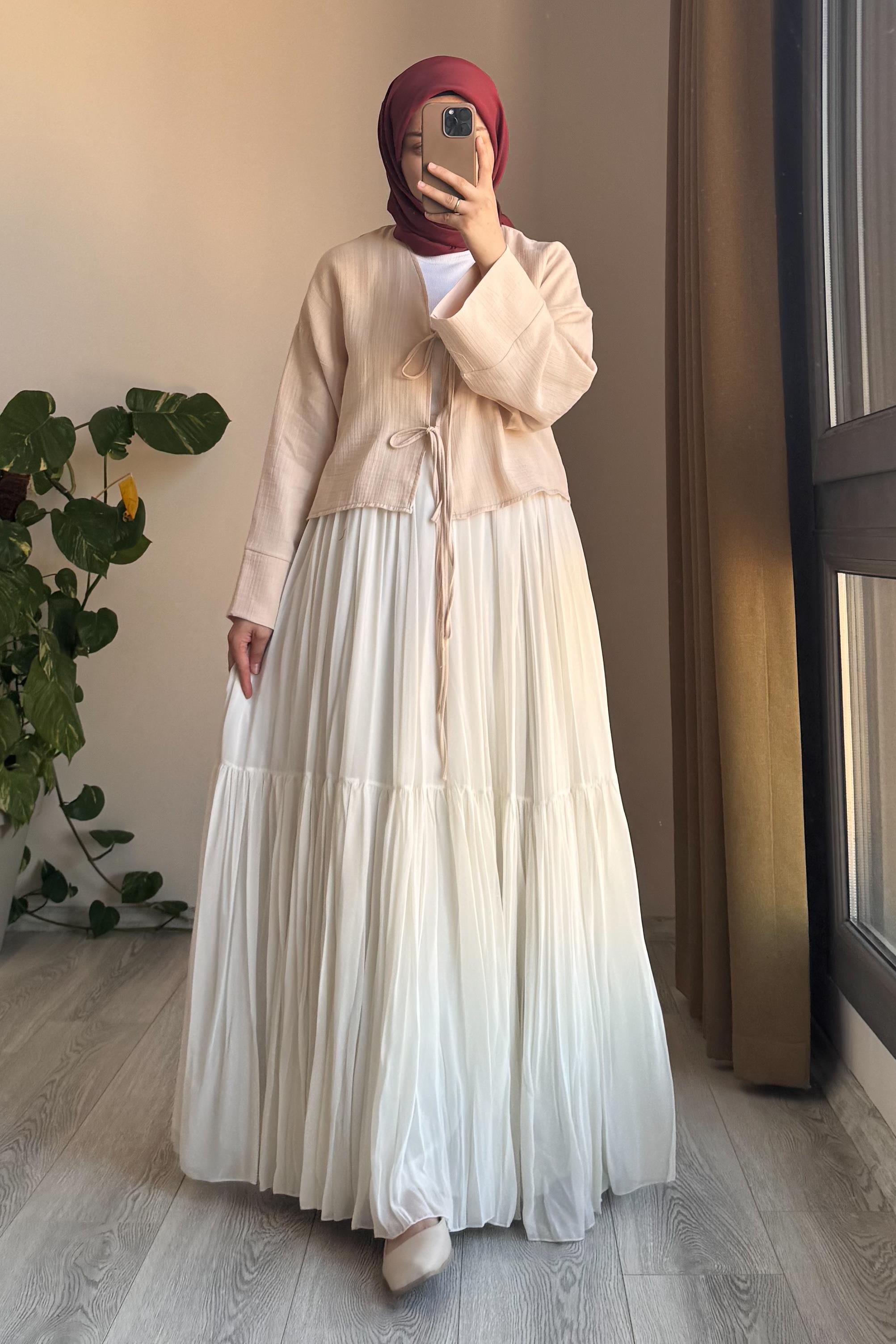 ANDE TESETTÜR, Müslin Ceket, Müslin Ceket - Bej