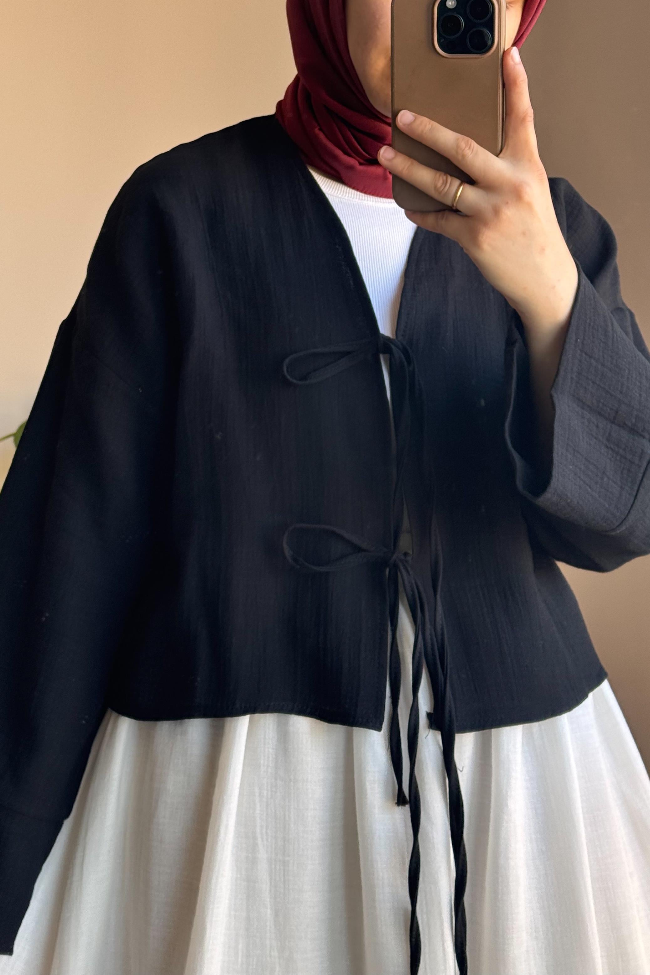 ANDE TESETTÜR, Müslin Ceket, Müslin Ceket - Siyah