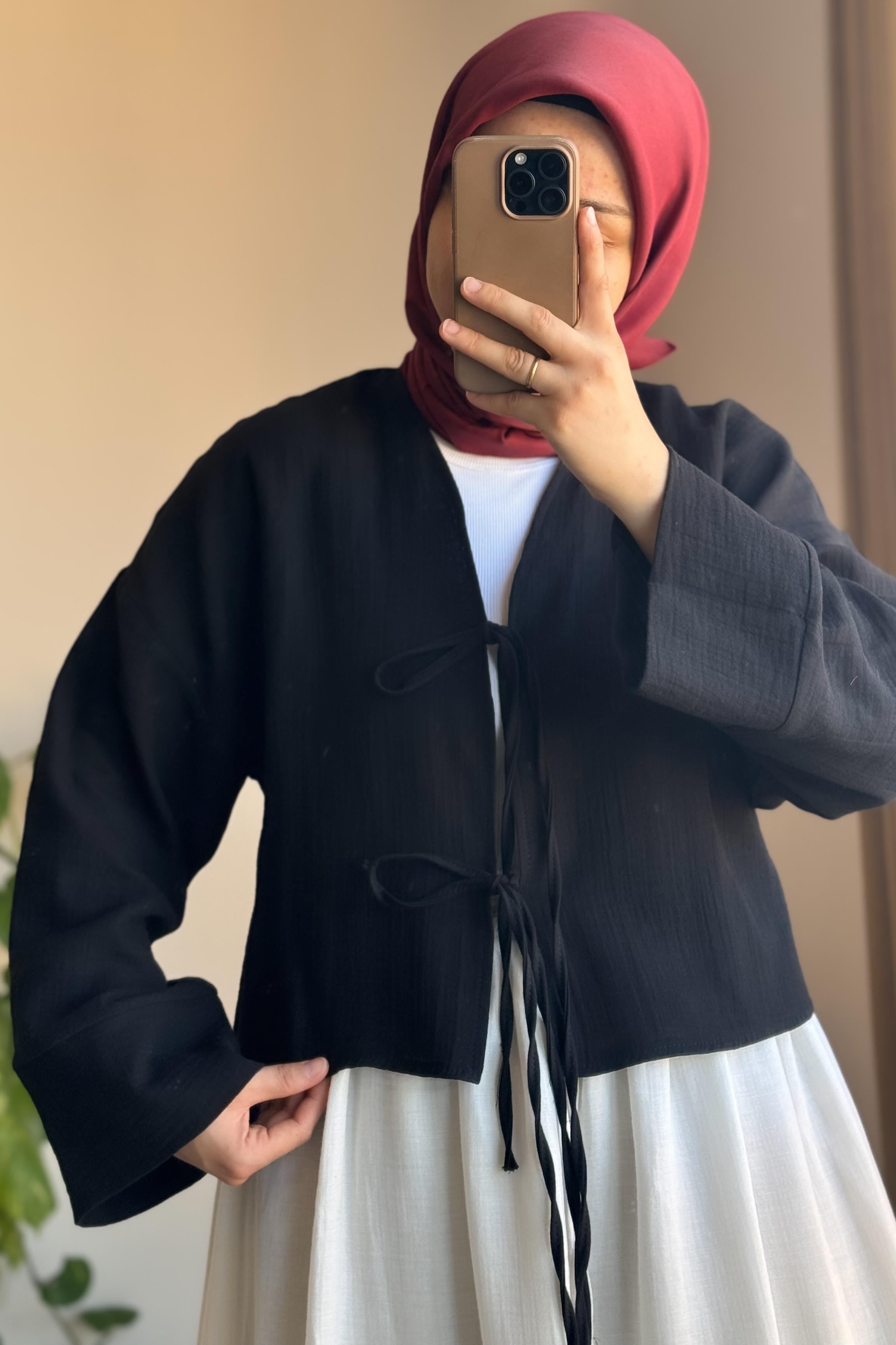 ANDE TESETTÜR, Müslin Ceket, Müslin Ceket - Siyah