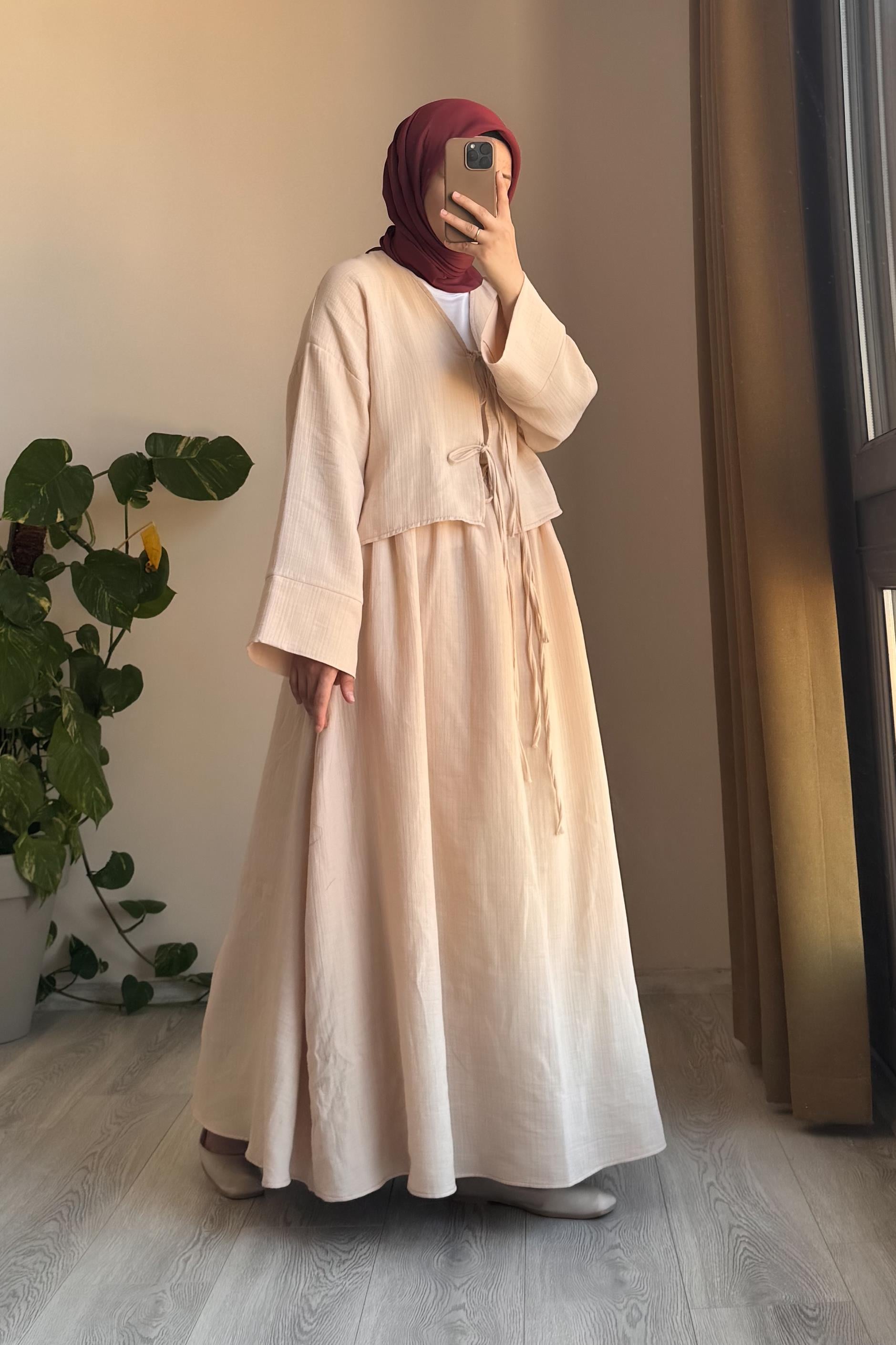 ANDE TESETTÜR, Etek, Müslin Etek - Bej