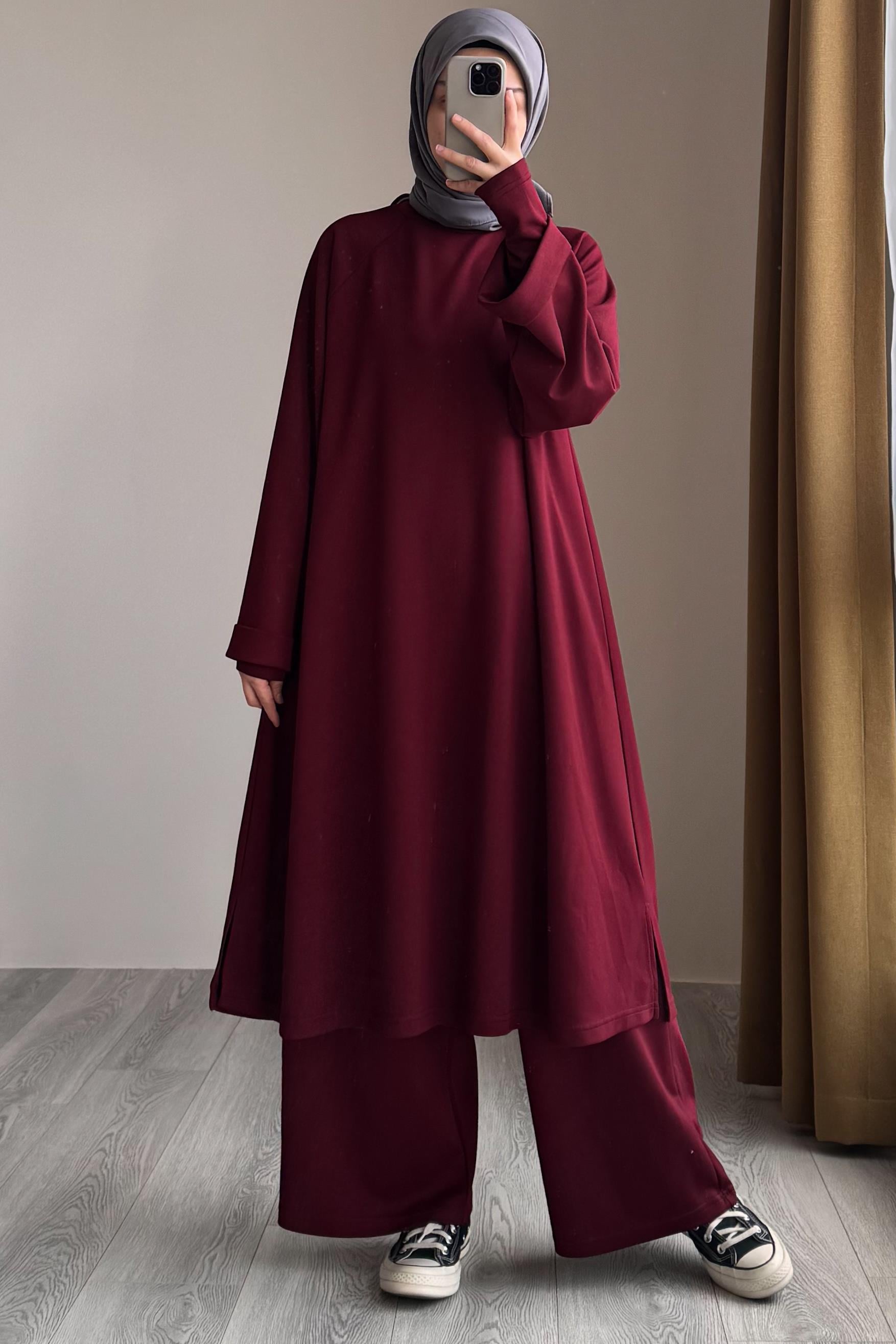 Ande Tesettür, Oysho Pantolonlu Takım, Oysho Pantolonlu Takım - Bordo