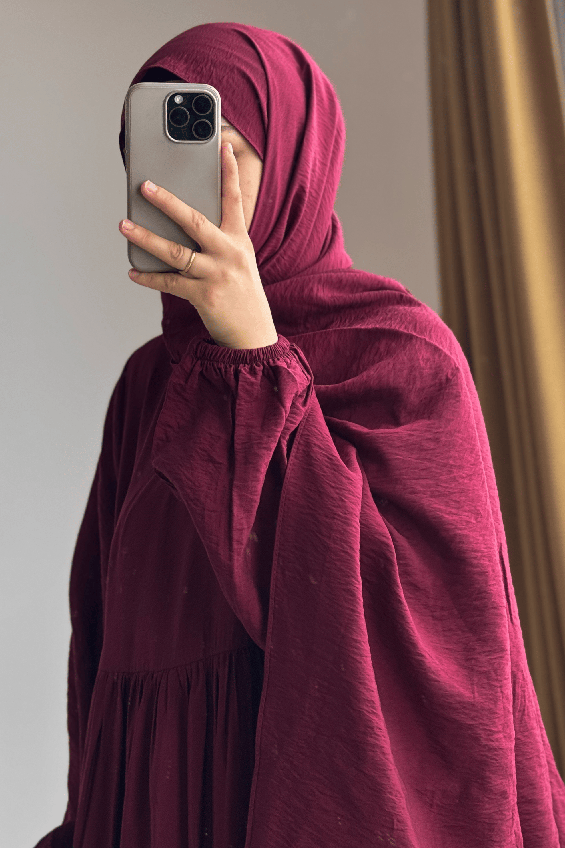 Ande Tesettür, Robalı Modal Namazlık Takım, Robalı Modal Namazlık Takım - Bordo