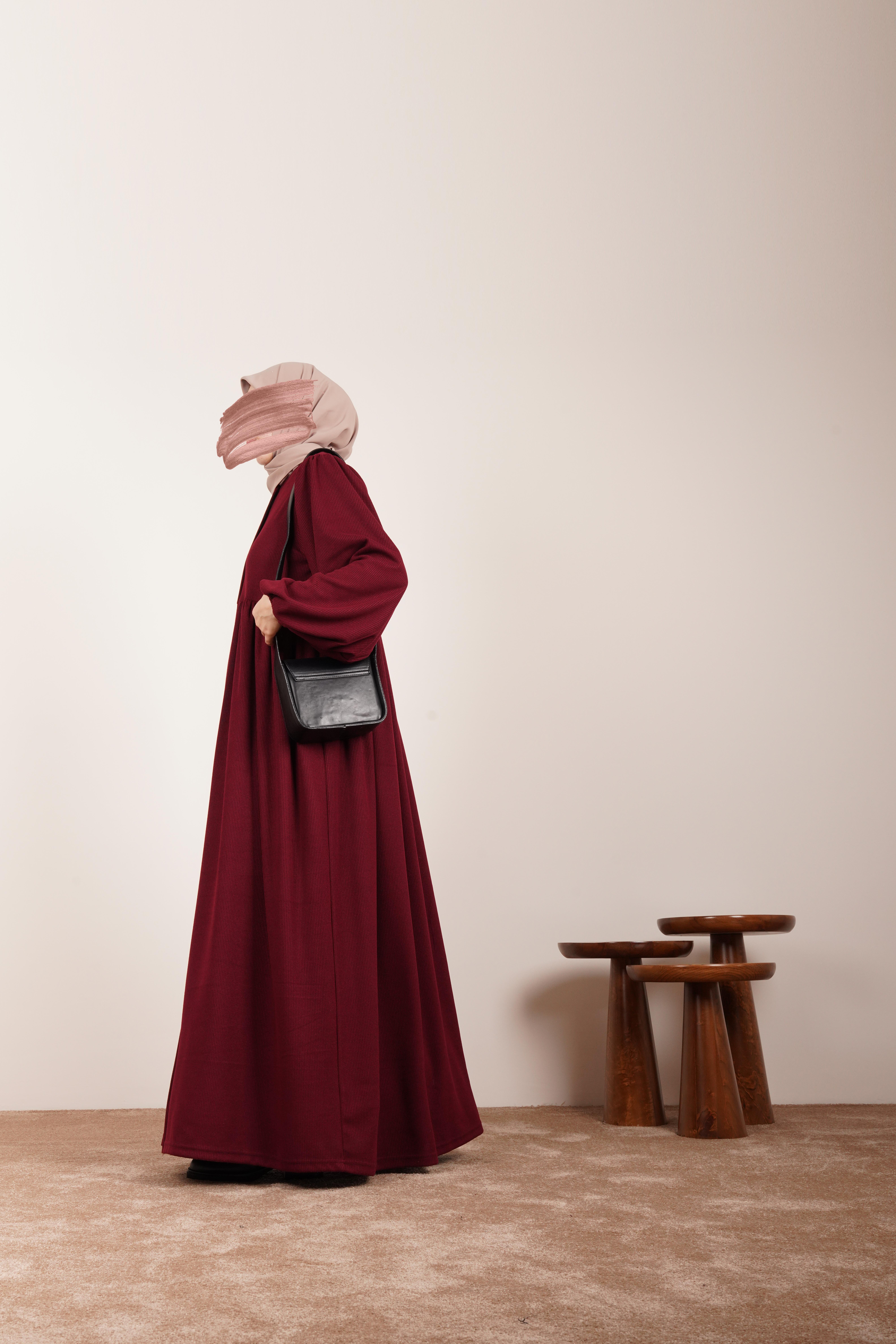 Ande Tesettür, Robalı Triko Ferace, Robalı Triko Ferace-Bordo