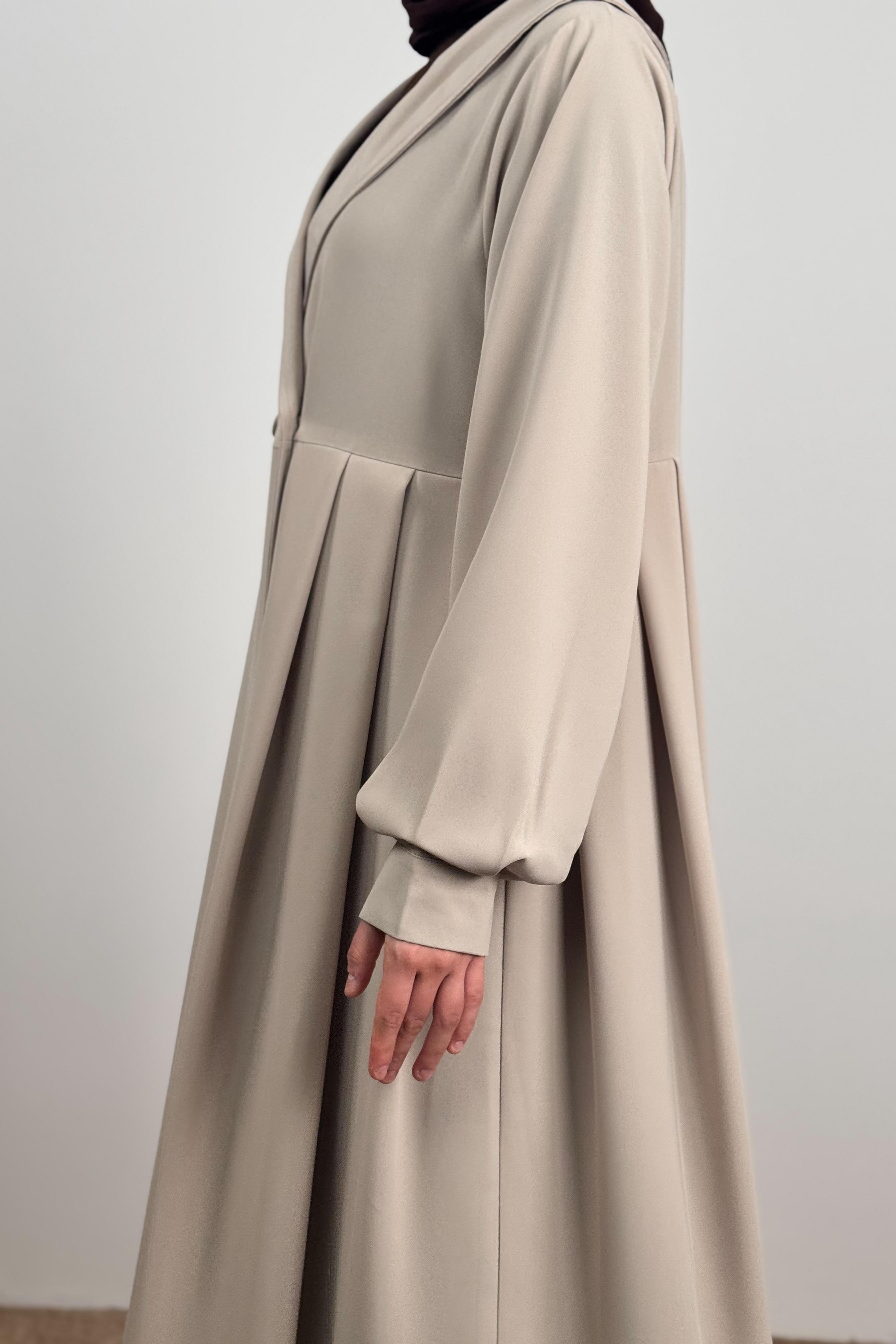 Ande Tesettür, Şal Yaka Ferace, Şal Yaka Ferace - Bej