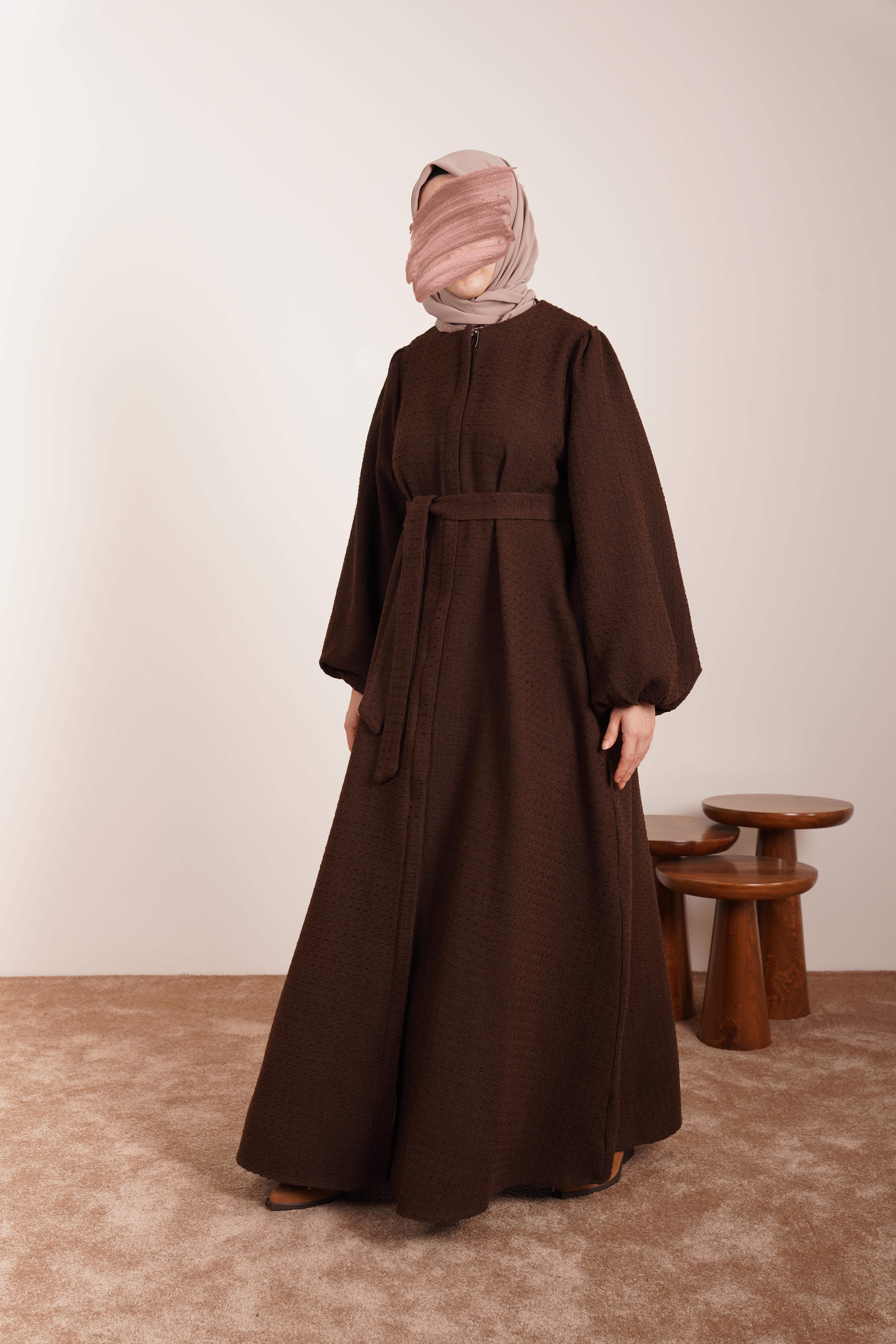 Ande Tesettür, Şanel Kışlık Ferace, Şanel Kışlık Ferace-Acı kahve