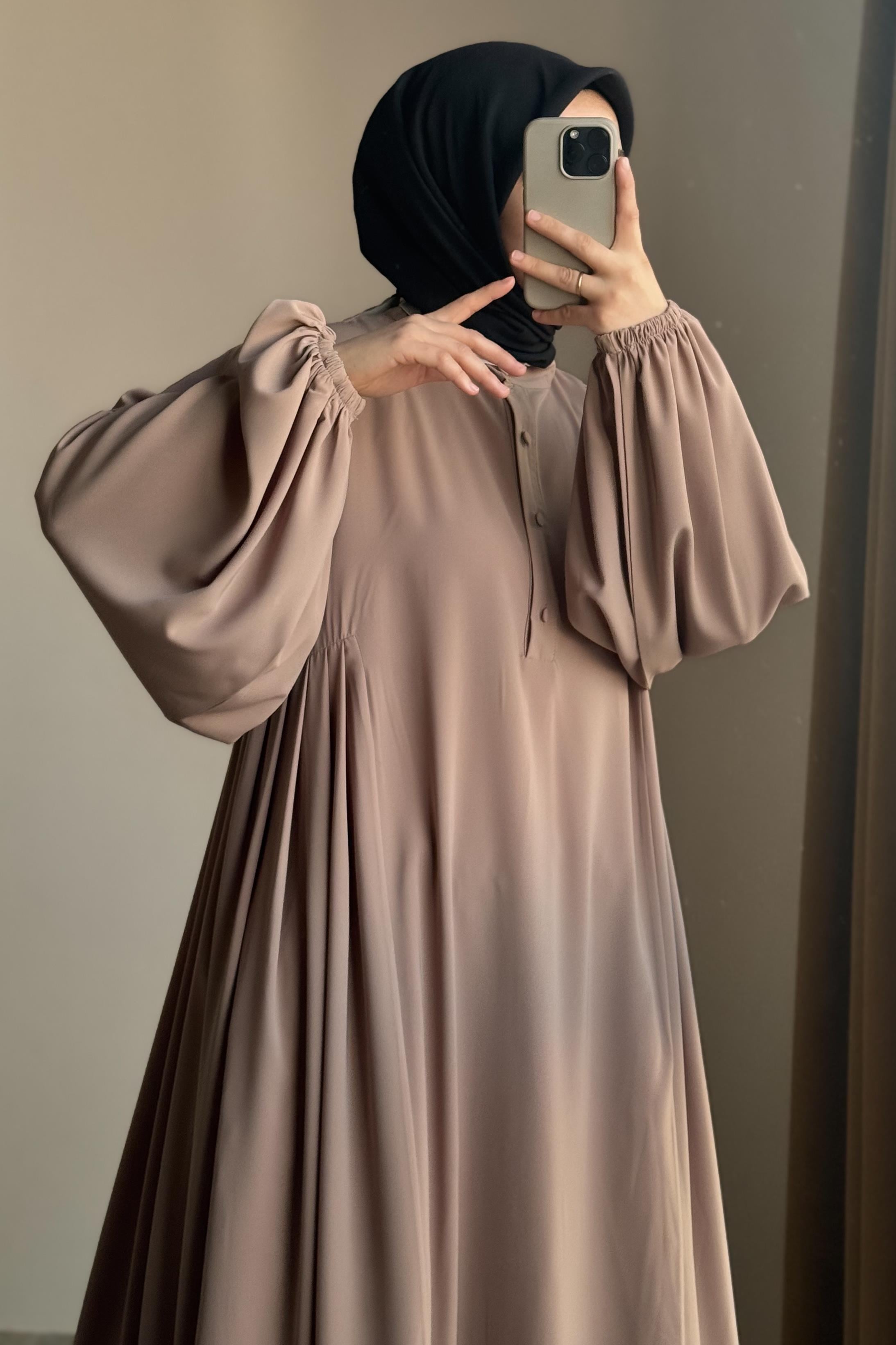 Ande Tesettür, Sofia Elbise, Sofia Elbise - Bej