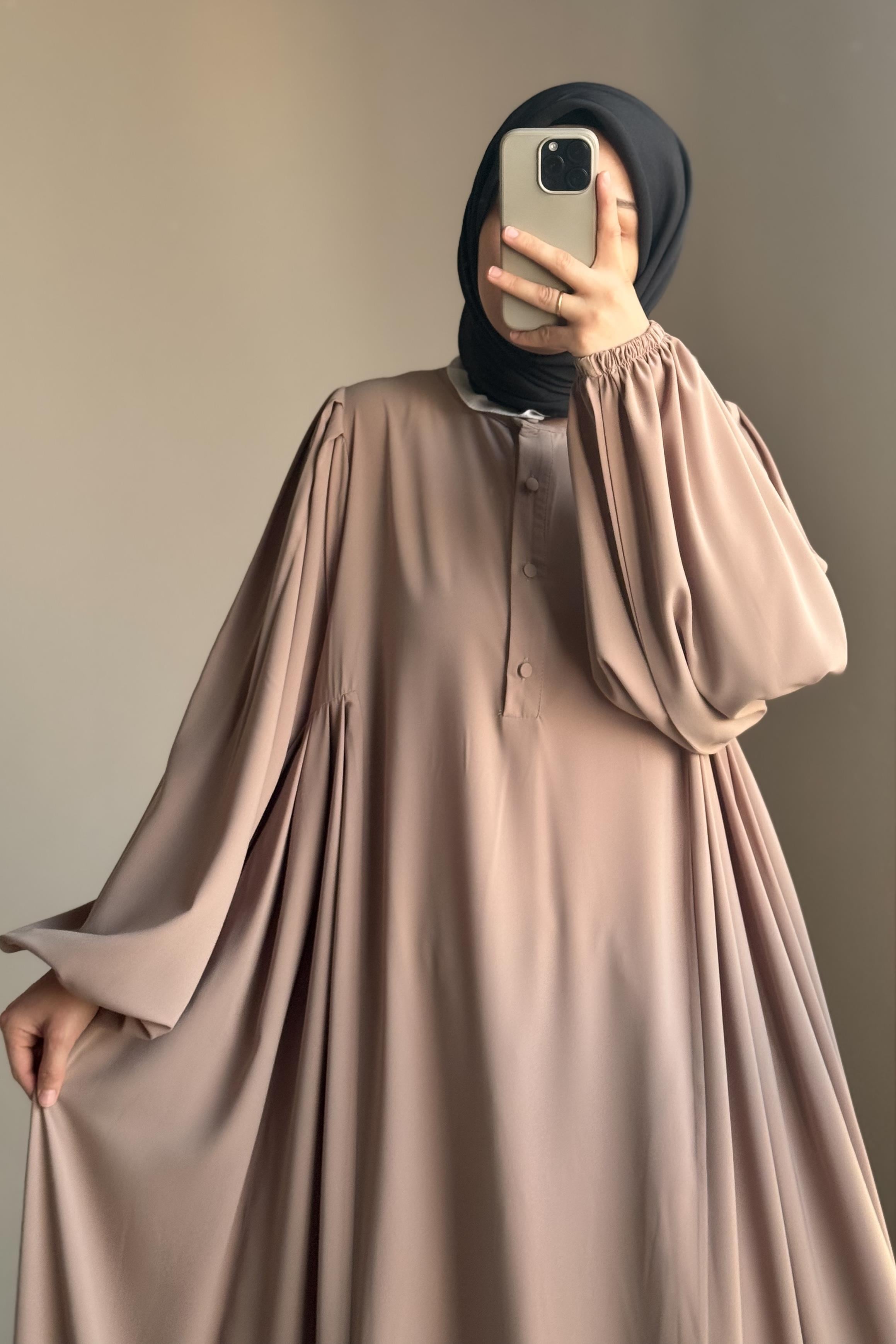 Ande Tesettür, Sofia Elbise, Sofia Elbise - Bej