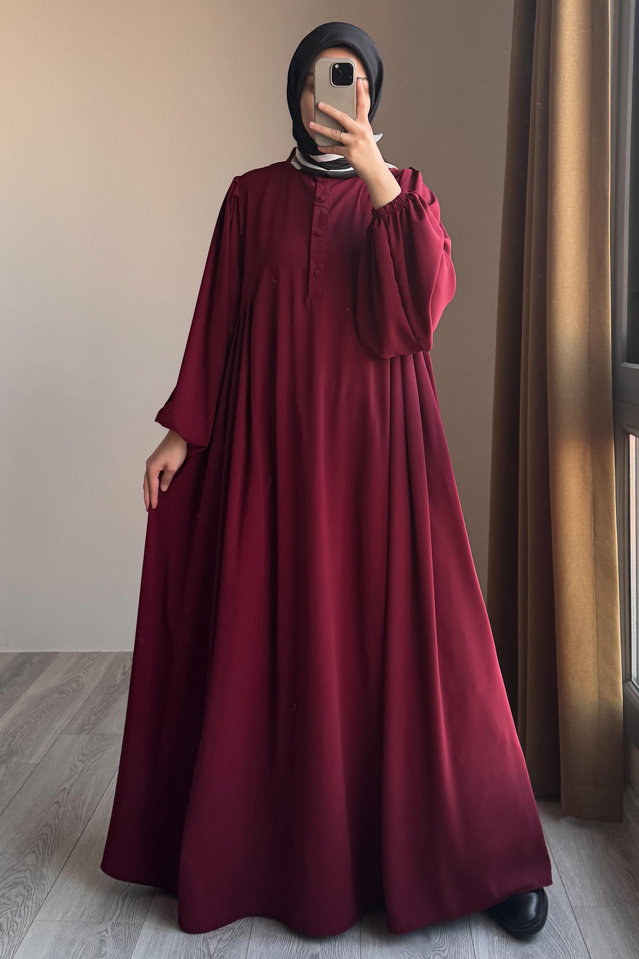 Ande Tesettür, Sofia Elbise, Sofia Elbise - Bordo