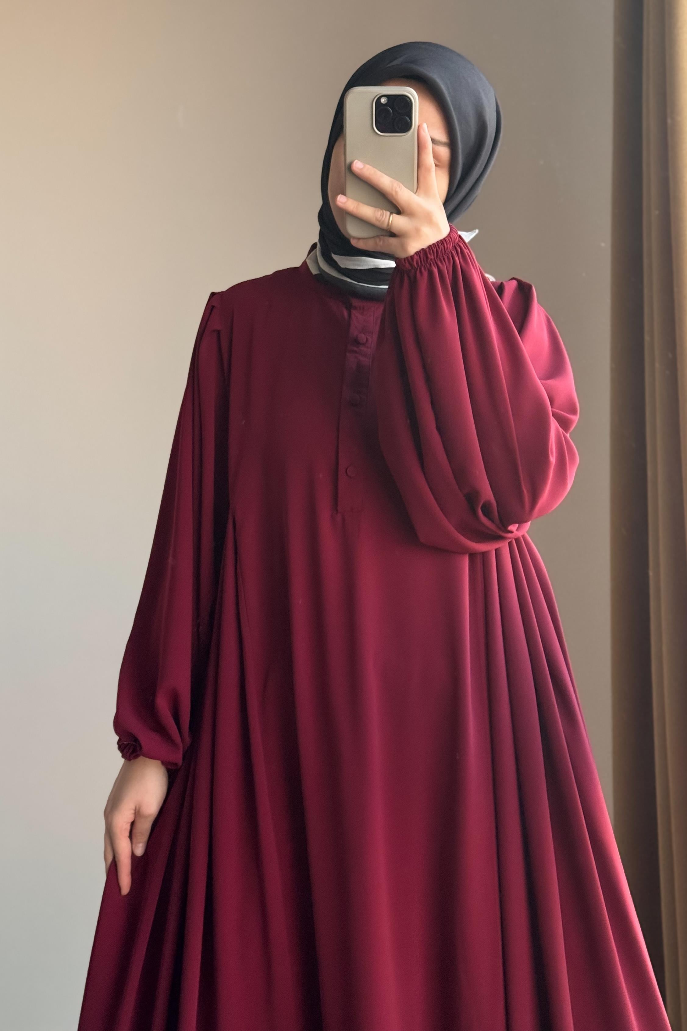 Ande Tesettür, Sofia Elbise, Sofia Elbise - Bordo