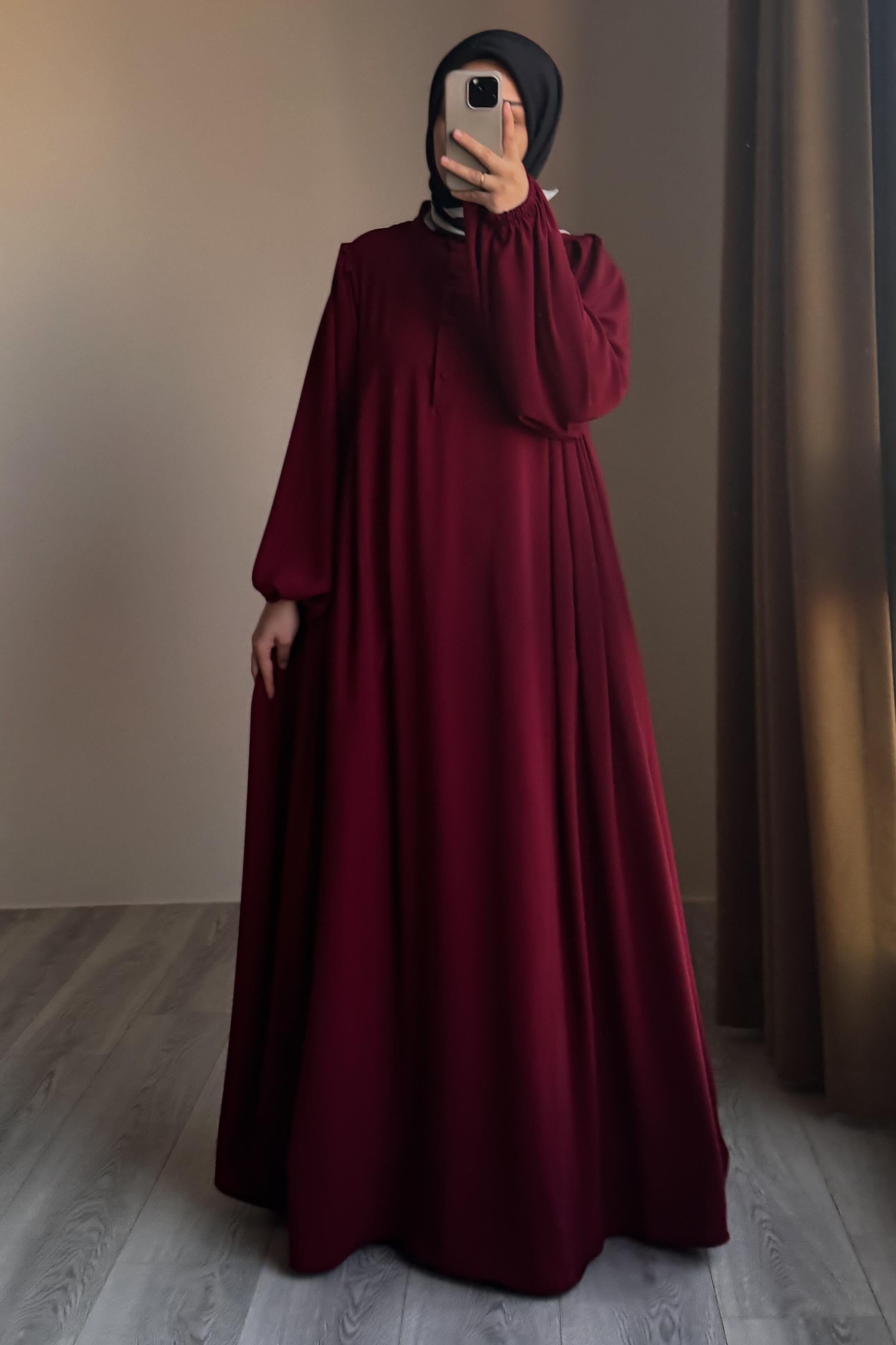 Ande Tesettür, Sofia Elbise, Sofia Elbise - Bordo