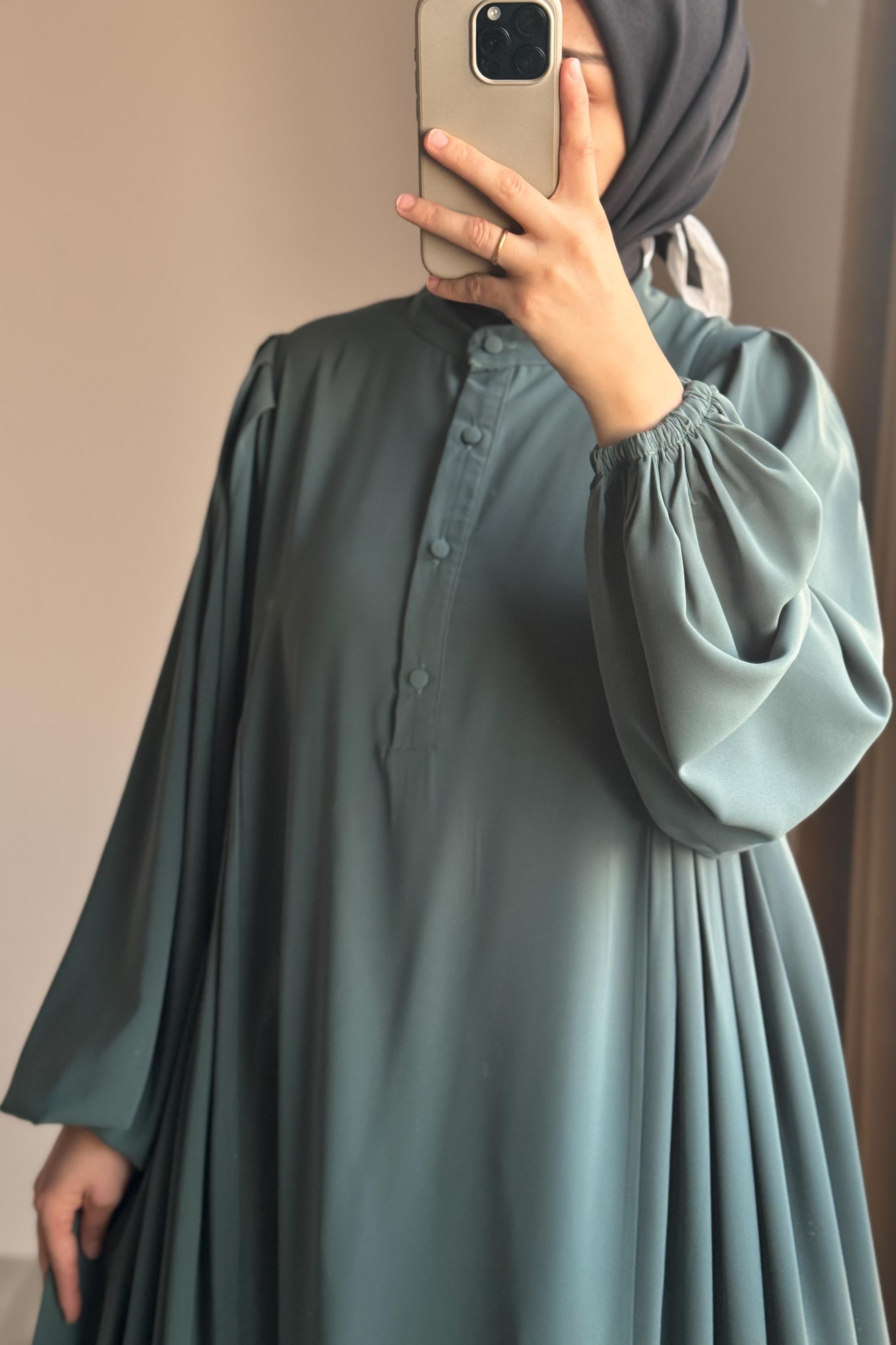 Ande Tesettür, Sofia Elbise, Sofia Elbise - Mint yeşil