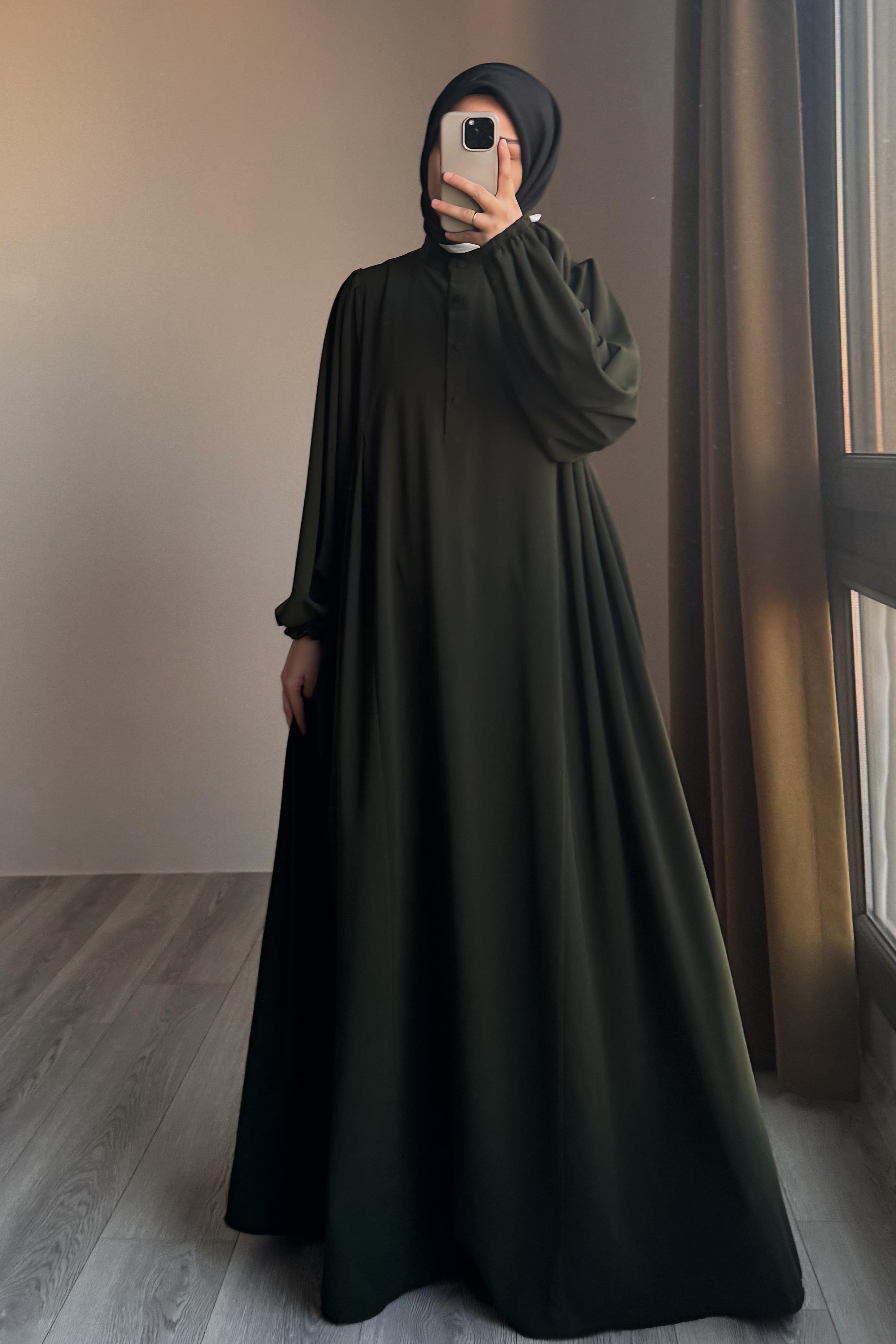 Ande Tesettür, Sofia Elbise, Sofia Elbise - Zümrüt yeşil