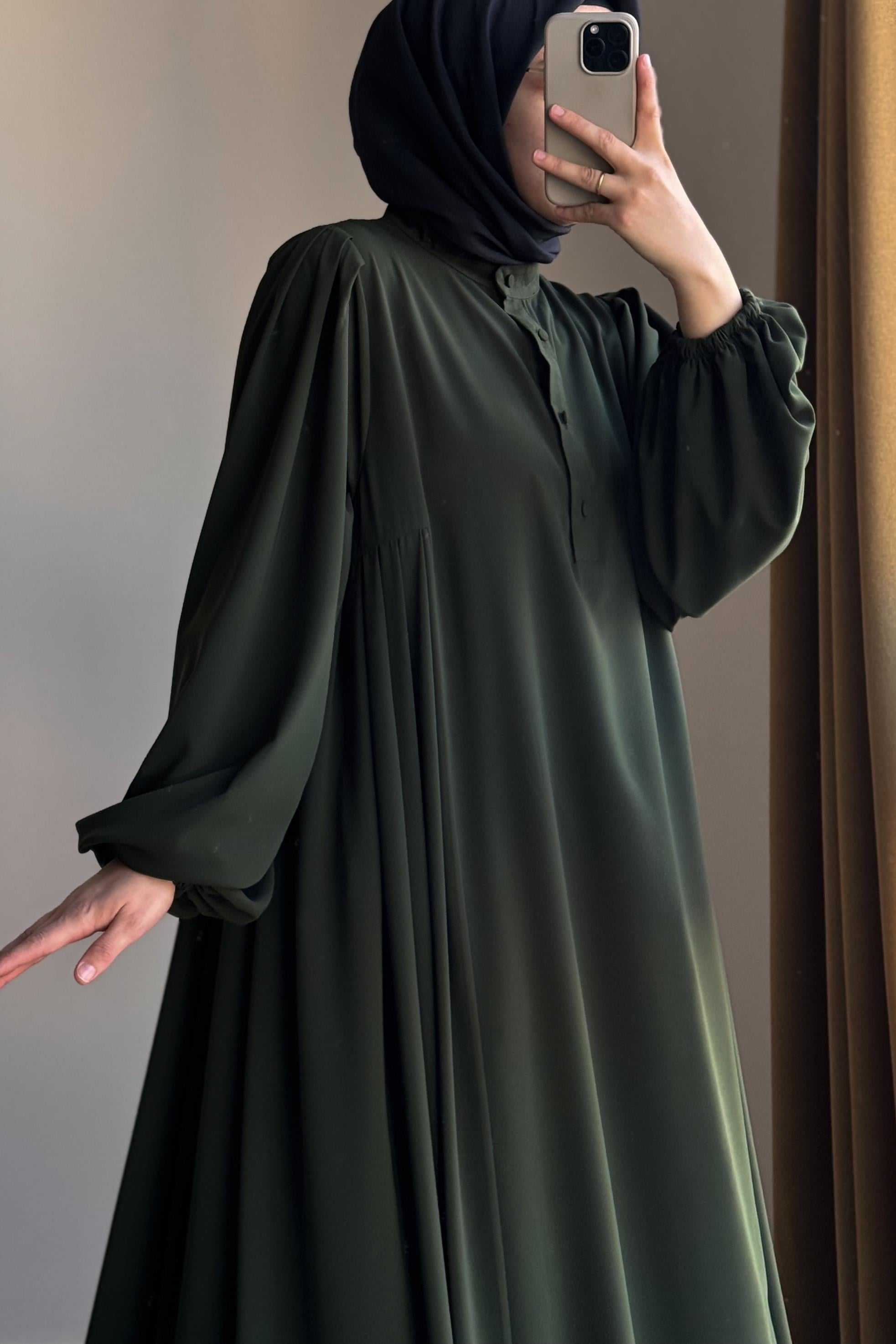 Ande Tesettür, Sofia Elbise, Sofia Elbise - Zümrüt yeşil