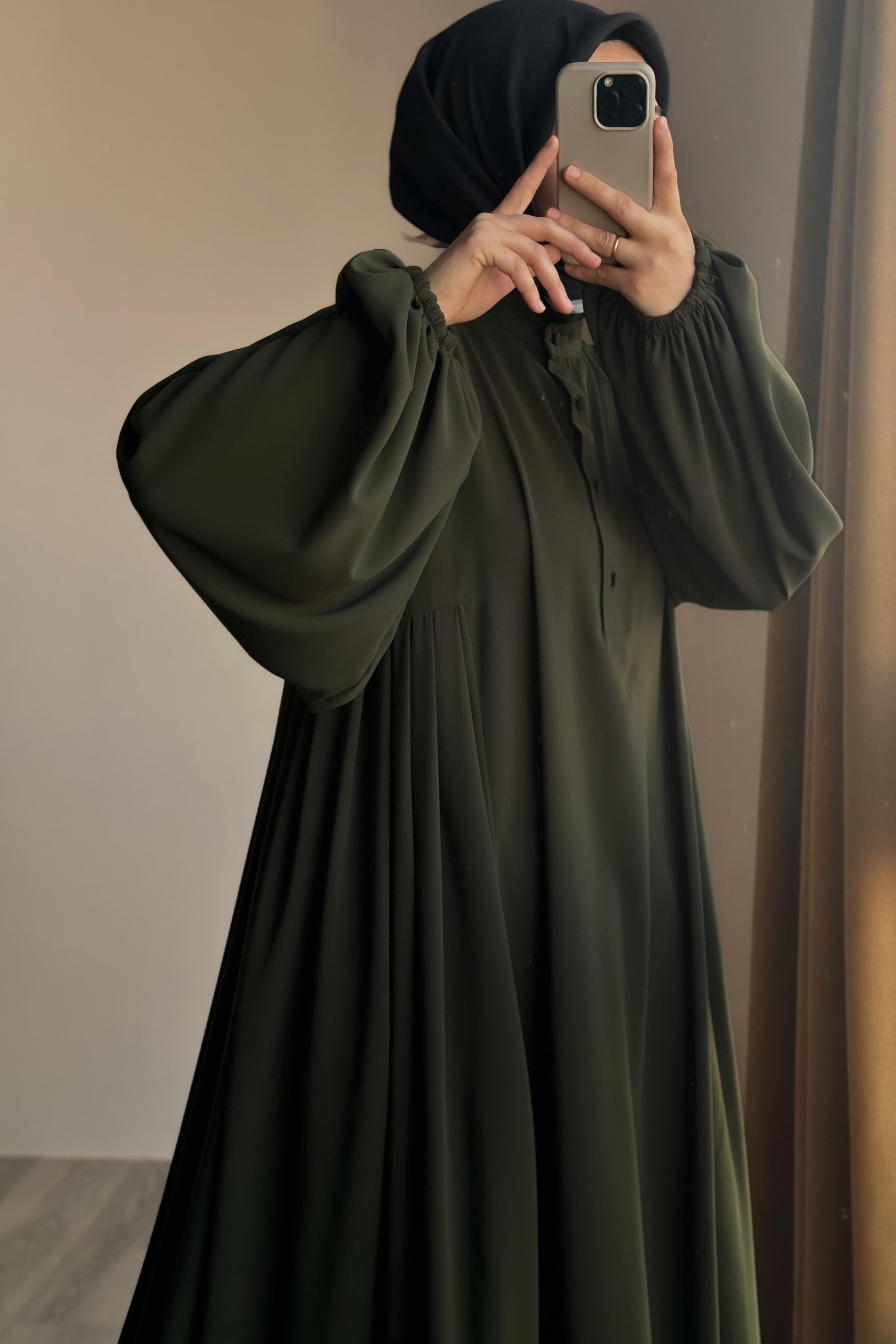 Ande Tesettür, Sofia Elbise, Sofia Elbise - Zümrüt yeşil