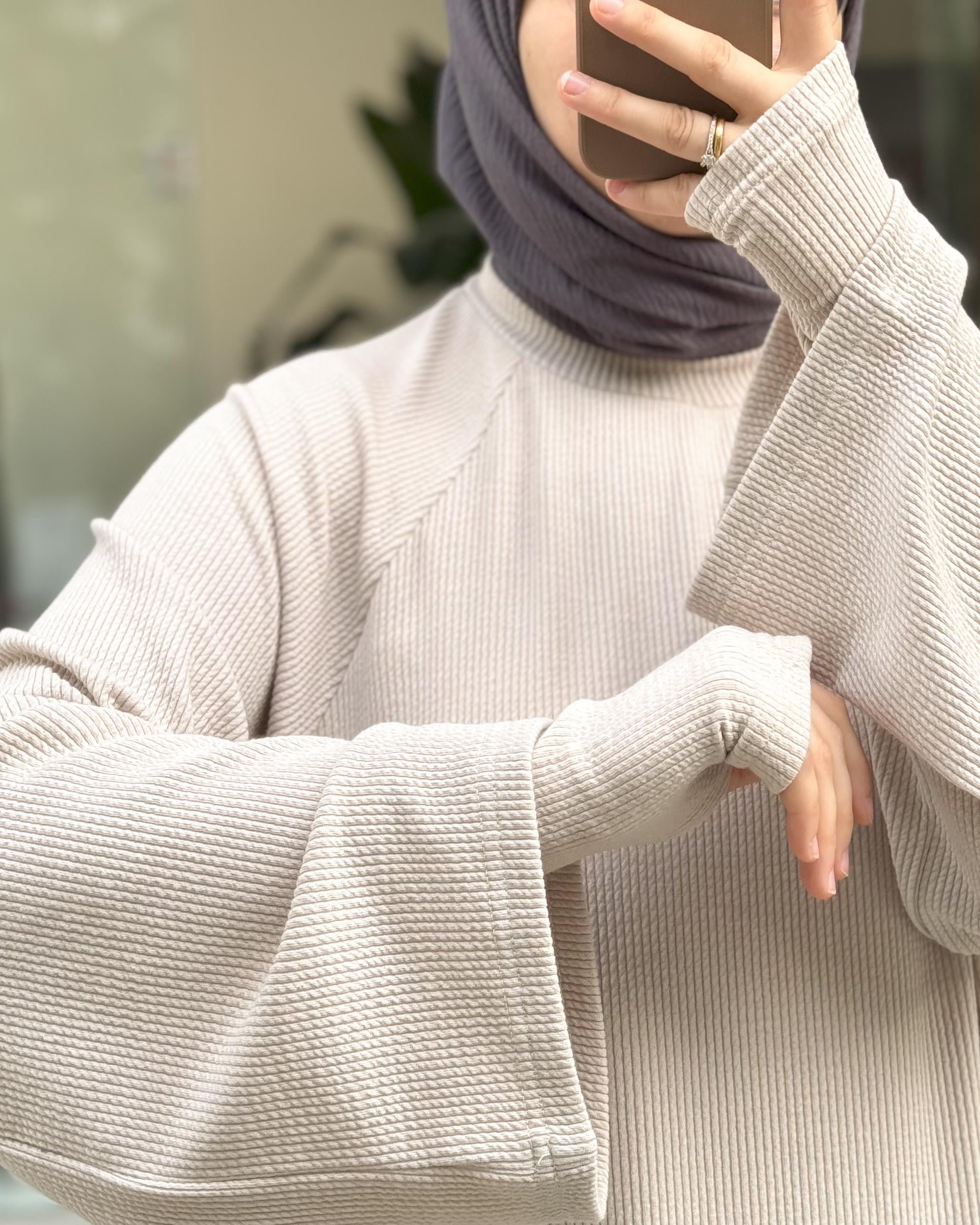 ANDE TESETTÜR, Kolluk, Triko Kolluk - Bej