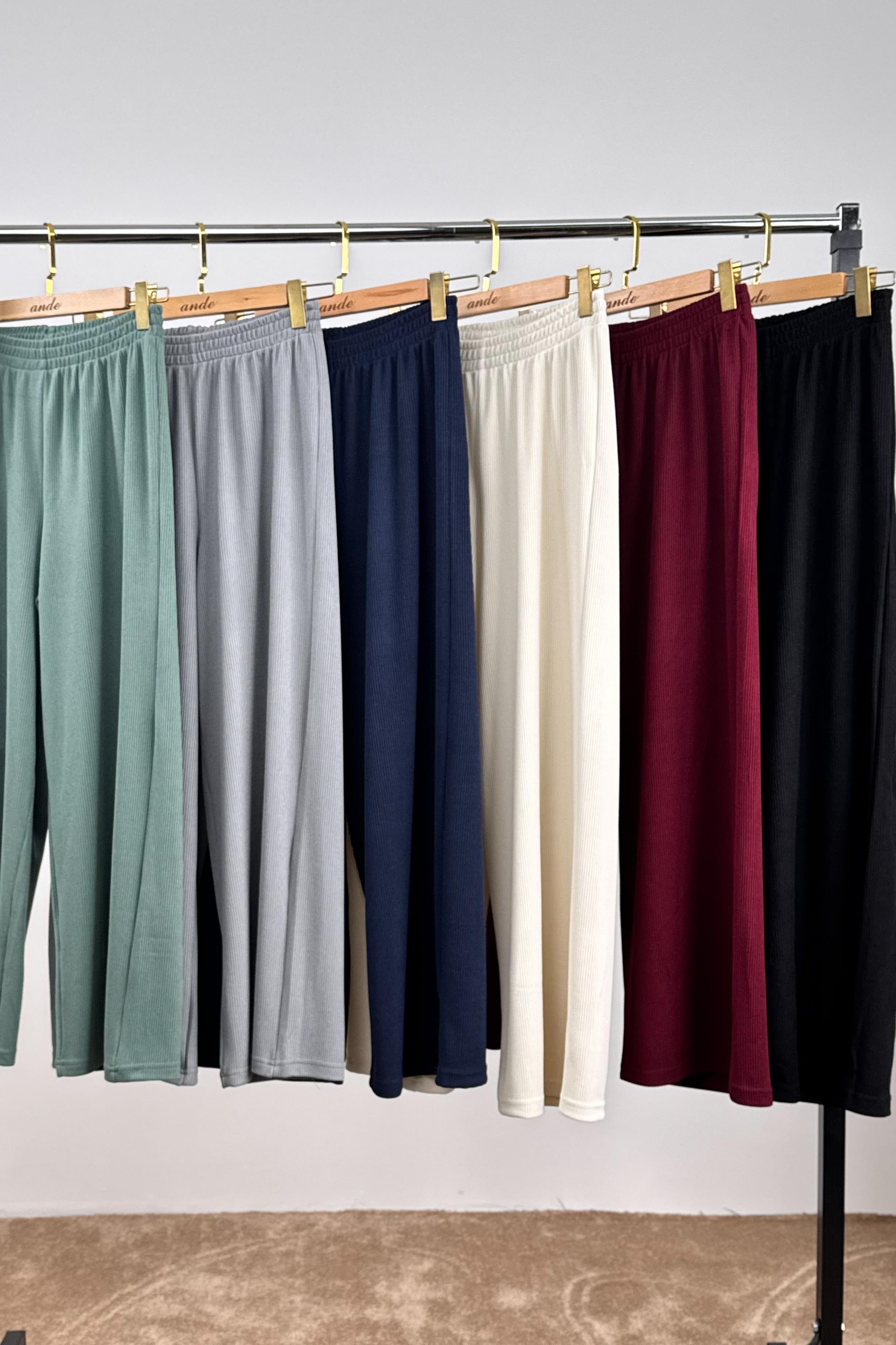 Ande Tesettür, Triko Pantolon, Triko Pantolon - Bordo