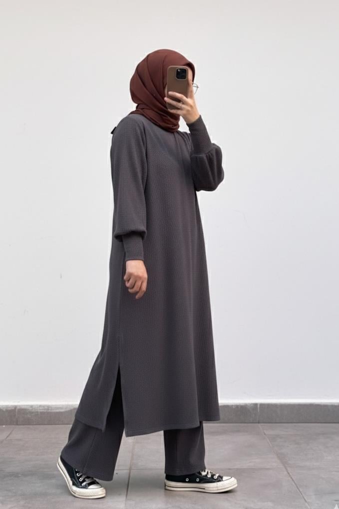 Ande Tesettür, Triko Takım, Triko Takım-Antrasit