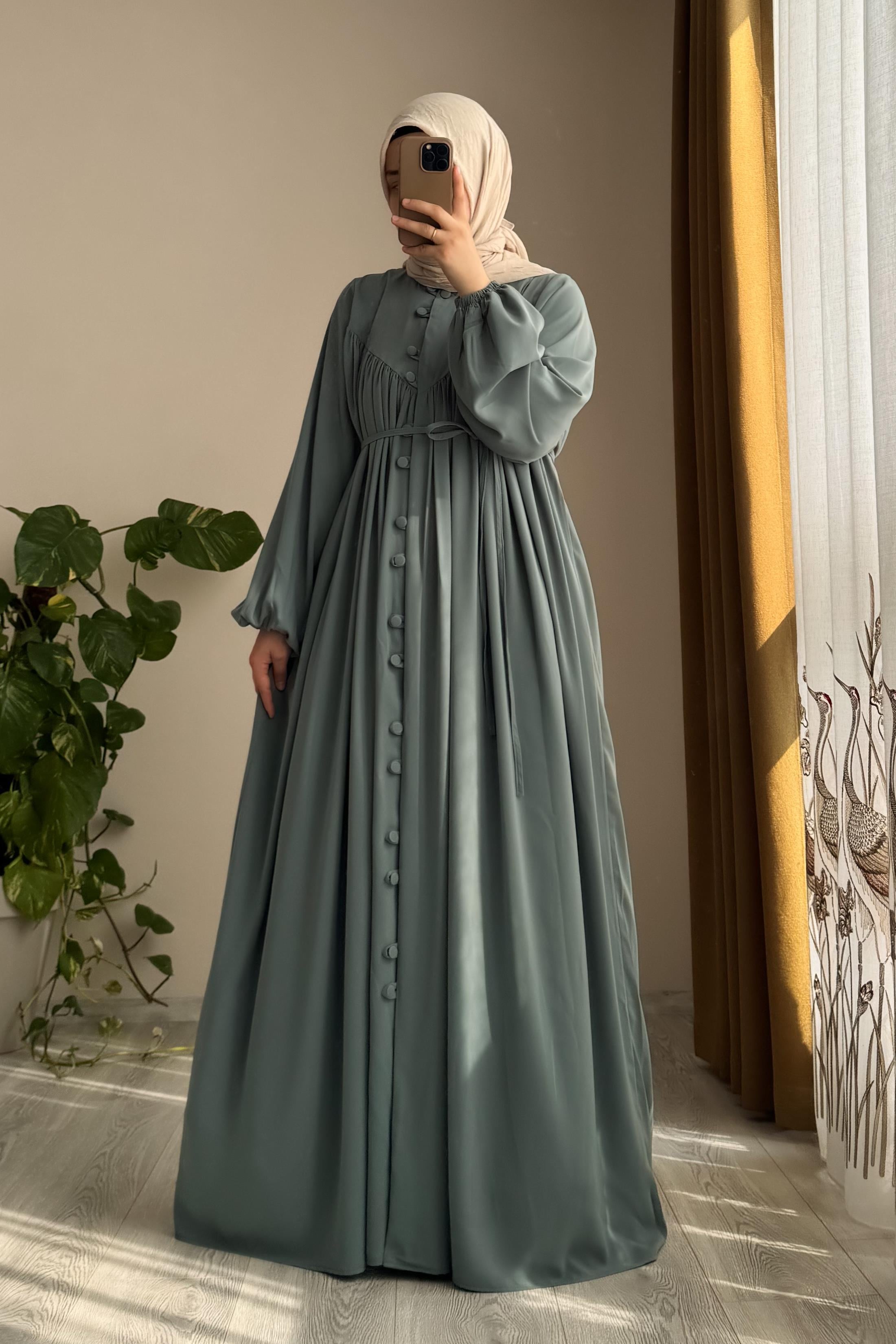 ANDE TESETTÜR, V Robalı Ferace, V Robalı Ferace - Mint yeşil