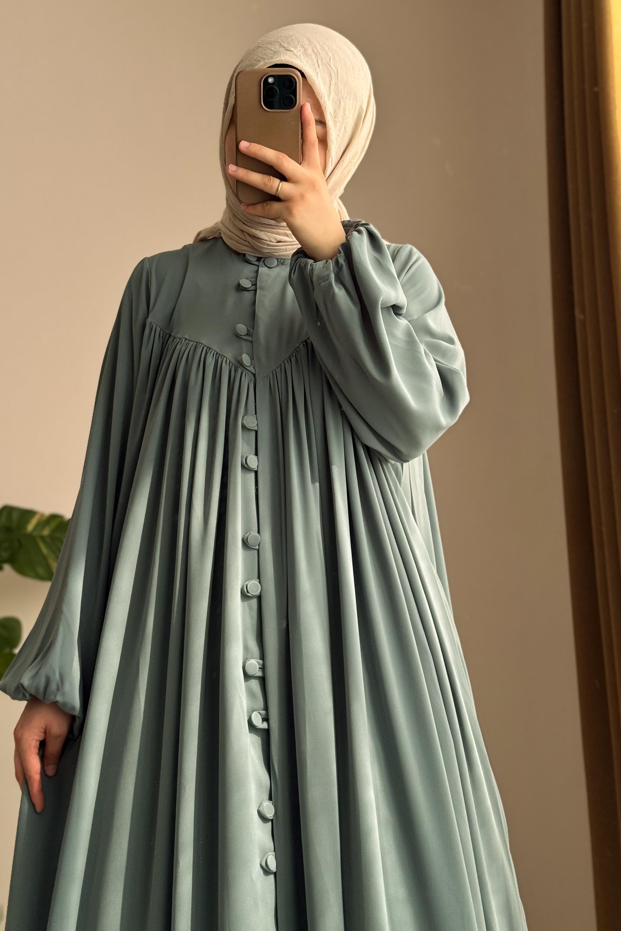 ANDE TESETTÜR, V Robalı Ferace, V Robalı Ferace - Mint yeşil