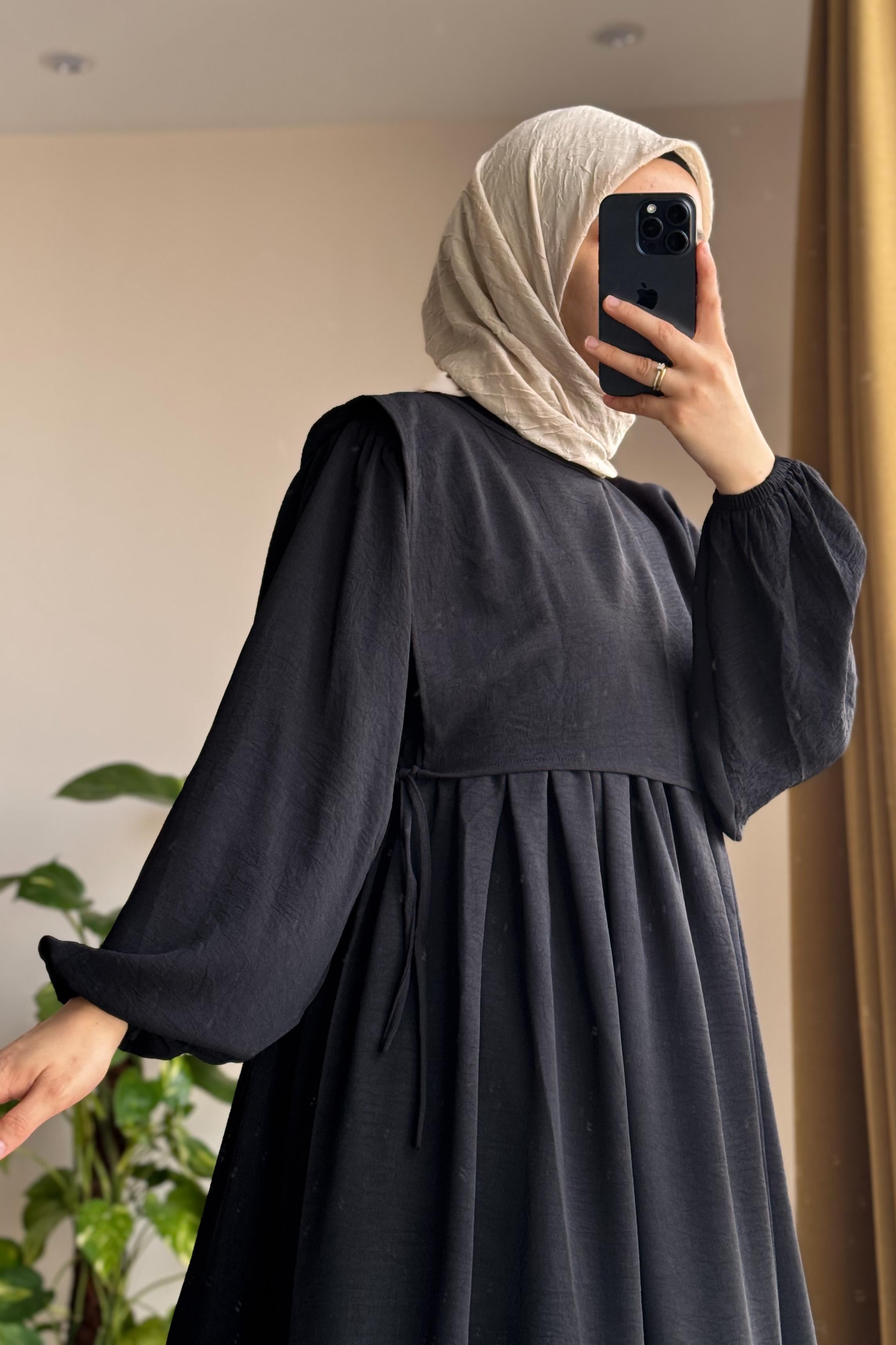 ANDE TESETTÜR, Yelekli Elbise, Yelekli Elbise - Siyah