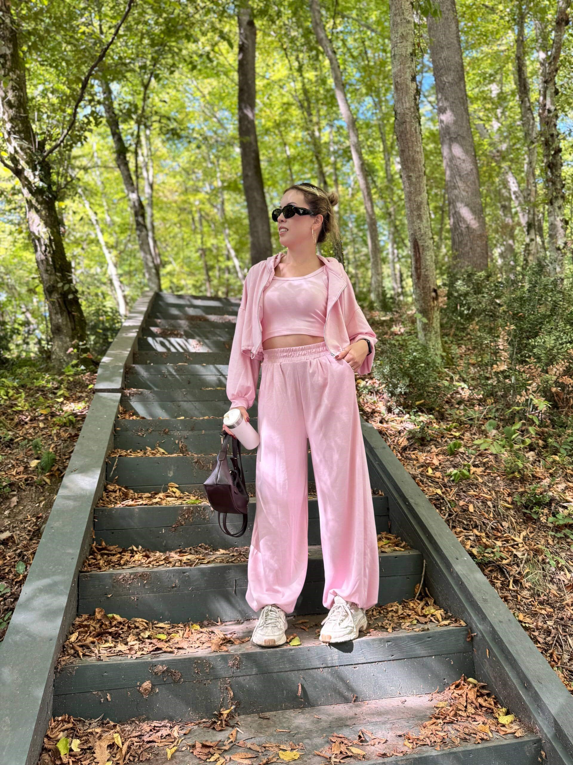 LONA Oysho Kumaş 3 Parça Takım - Pembe LONA Pembe Oysho Kumaş 3 Parça Kadın Takım | GLYSSO
