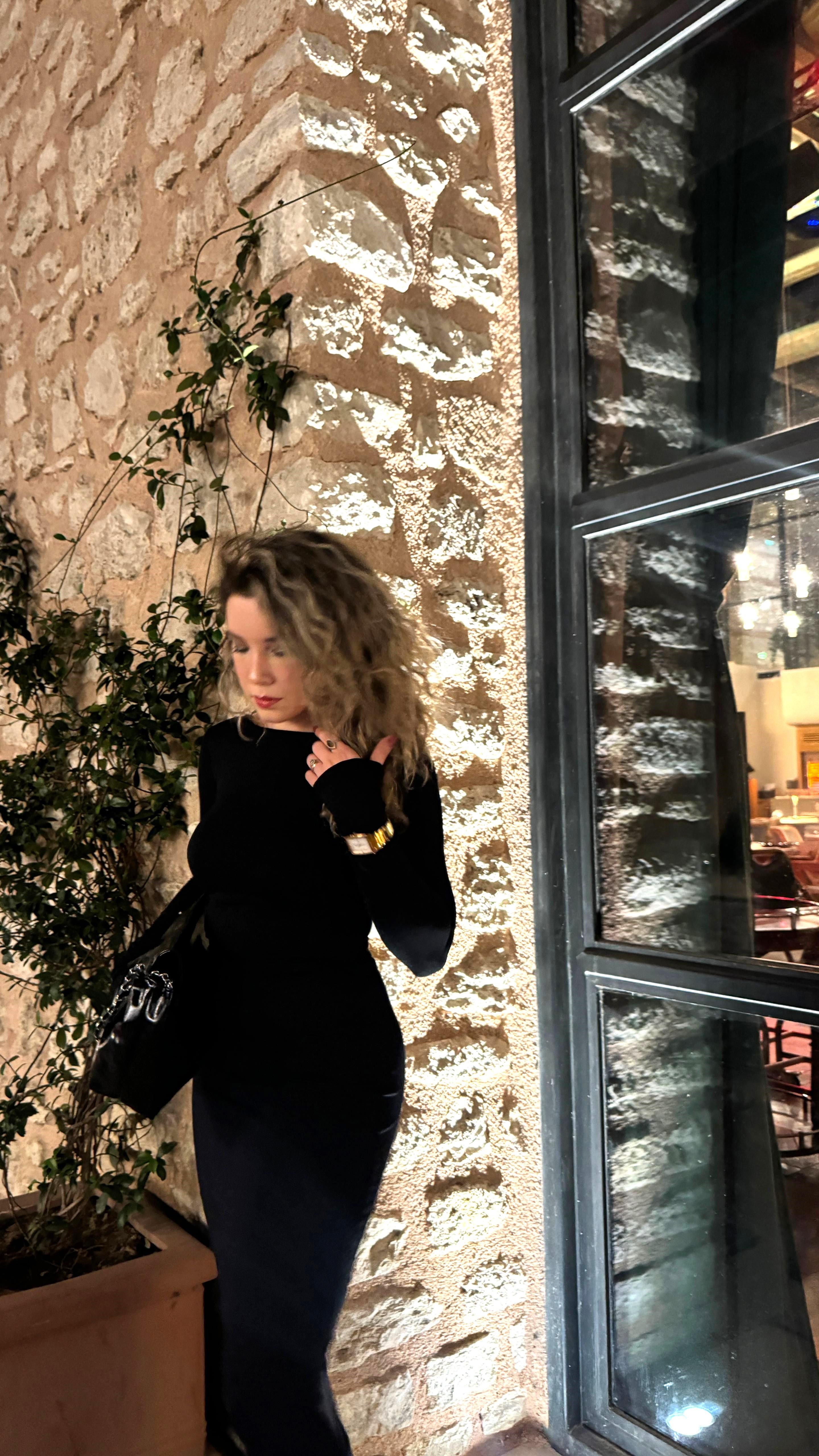 Özel Tasarım Sırt Dekolteli Maxi Boy Siyah Cool Pull Bear Elbise