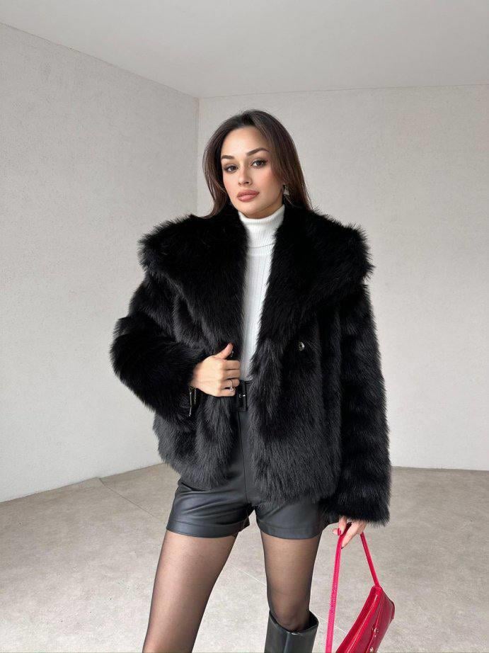 Siyah Premium Suni Kürk