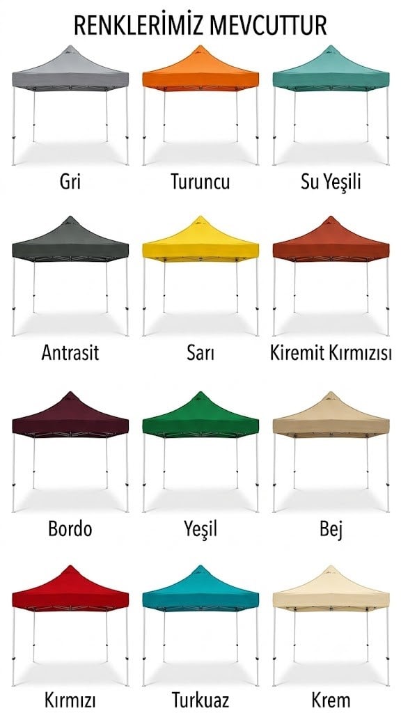 Çadır Dünyası 3x6 m A+ Profil Çardak - Havalandırmalı Kubbe & 1.2 mm İskelet