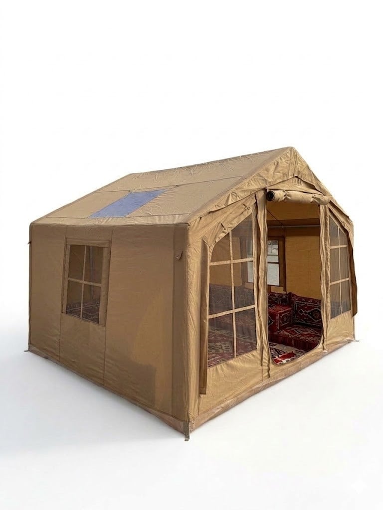 Çadır Dünyası 4 Mevsim Sobalı Kamp Çadırı - 320x250 cm Geniş Yaşam Alanı, 420D Oxford Su Geçirmez Kumaş, Profesyonel Kışlık Çadır