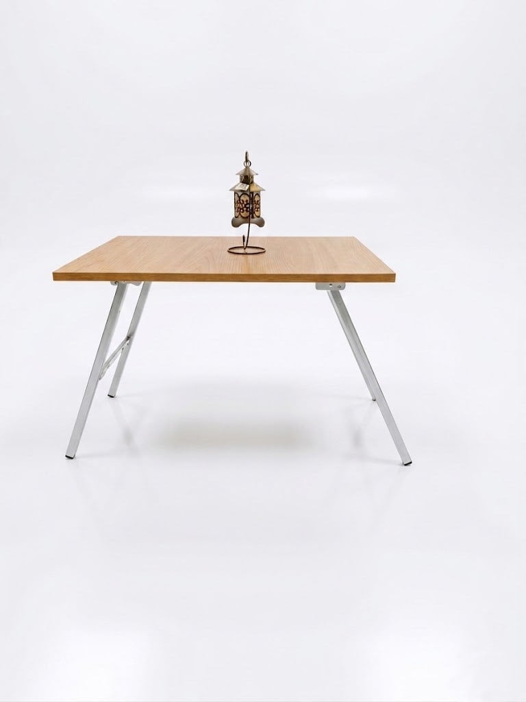 Çadır Dünyası Katlanır MDF Kamp Masası (50x70 cm) - Hafif Alüminyum Ayaklı, Taşınabilir Mini Piknik, Balkon ve Plaj Masası