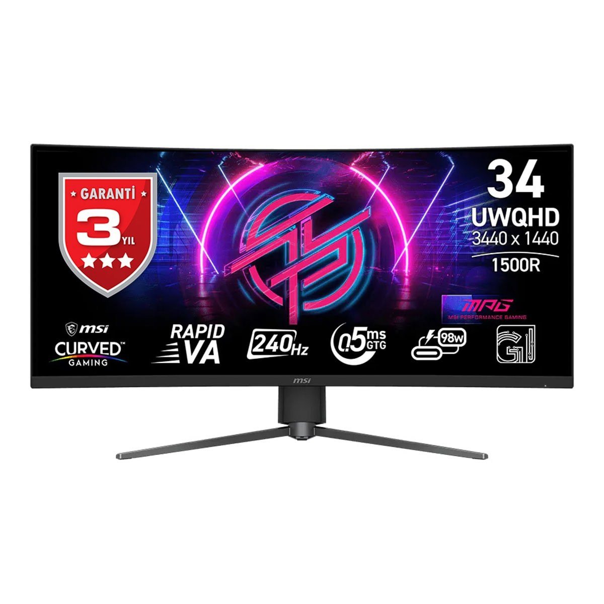 34 MSI MPG 346CQRF X24 0.5MS 240HZ VA MONITOR