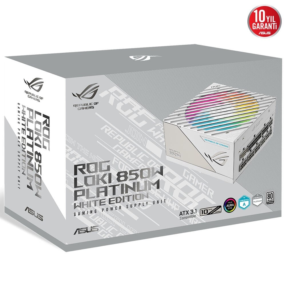ASUS ROG LOKI SFX-L 850W PLATINUM BEYAZ PSU