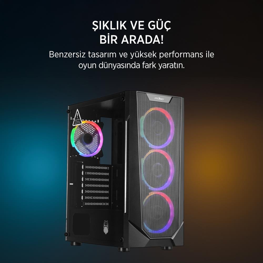 JAMES DONKEY HELIX H800 4XRBW ATX 650W GAMING KASA
