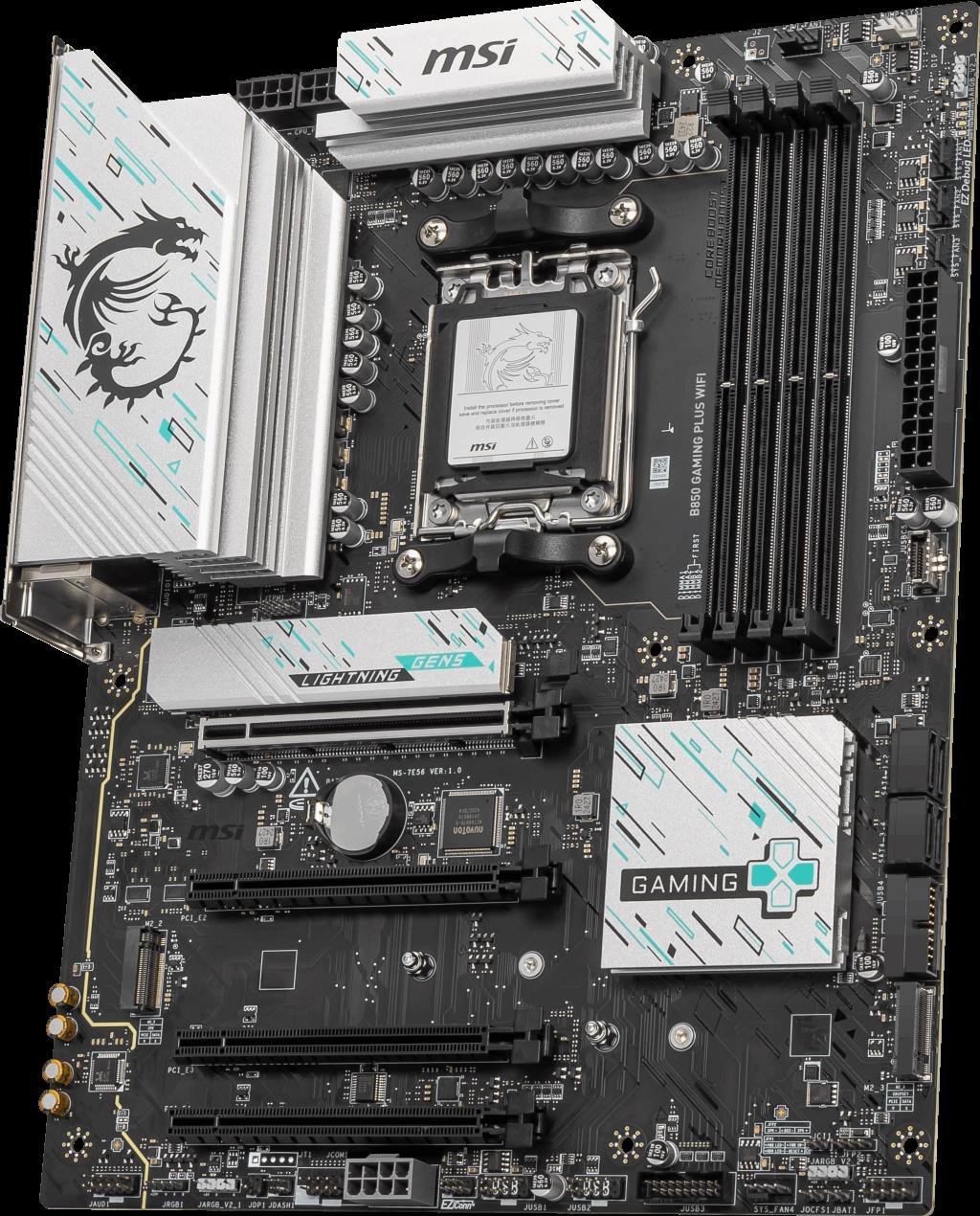 MSI B850 GAMING PLUS WIFI AM5 DDR5 8200MHZ(OC) DP 3x M.2 USB 10Gbs 5G LAN WI-FI 7 ATX