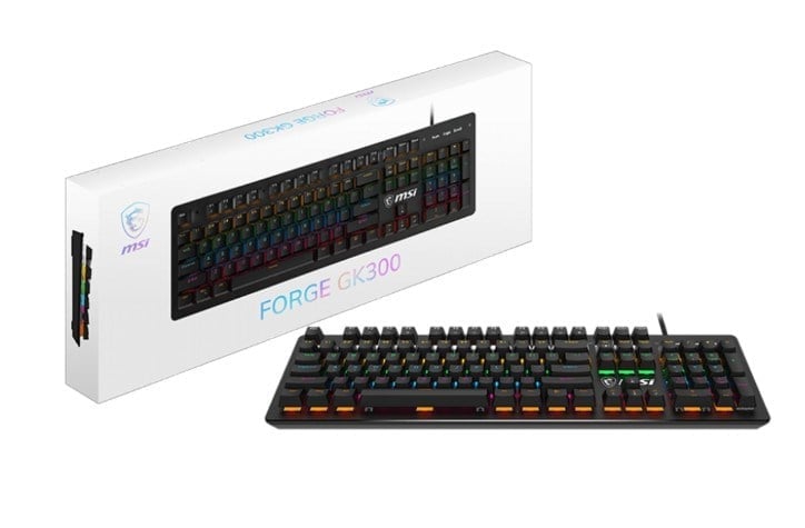 MSI FORGE GK300 RED SWITCH RGB MEKANIK GAMING KLAV