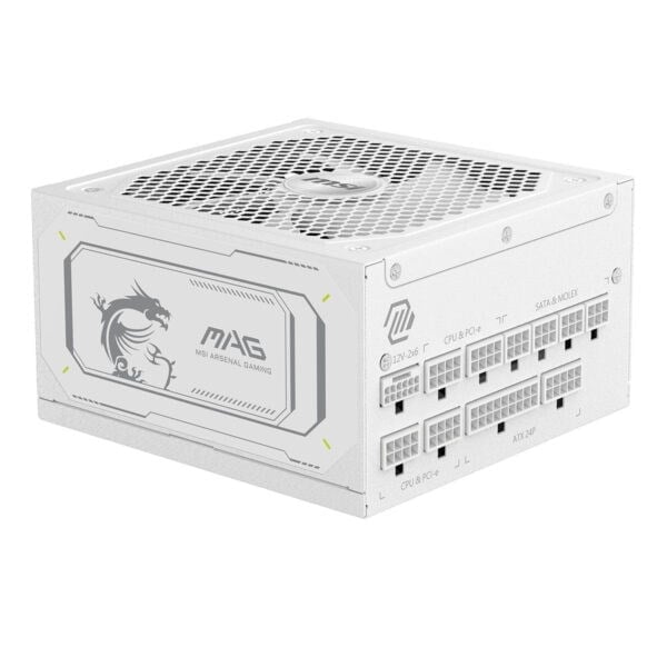 MSI MAG 1000GL PCIE5 WHITE 1000W 80+ GOLD POWER