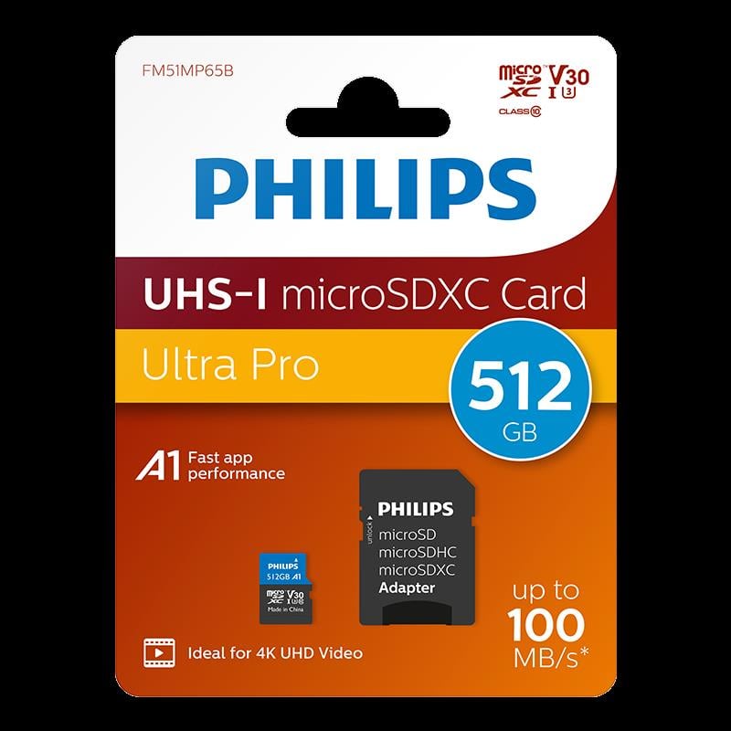 PHIIPS 512GB MICRO SDXC 100 MB/S C10 FM51MP65B/00