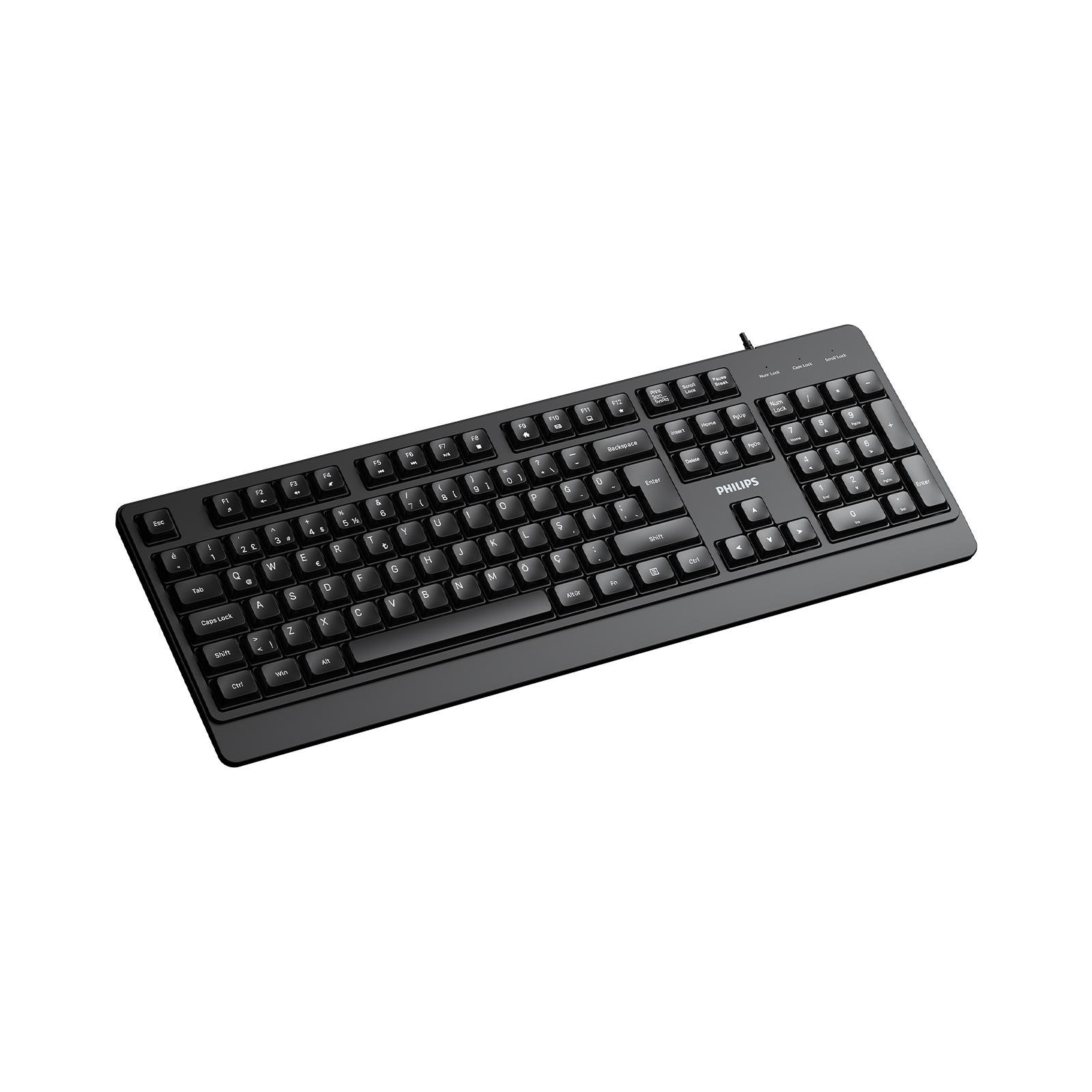 PHILIPS KABLOLU KLAVYE SPK6247B SİYAH