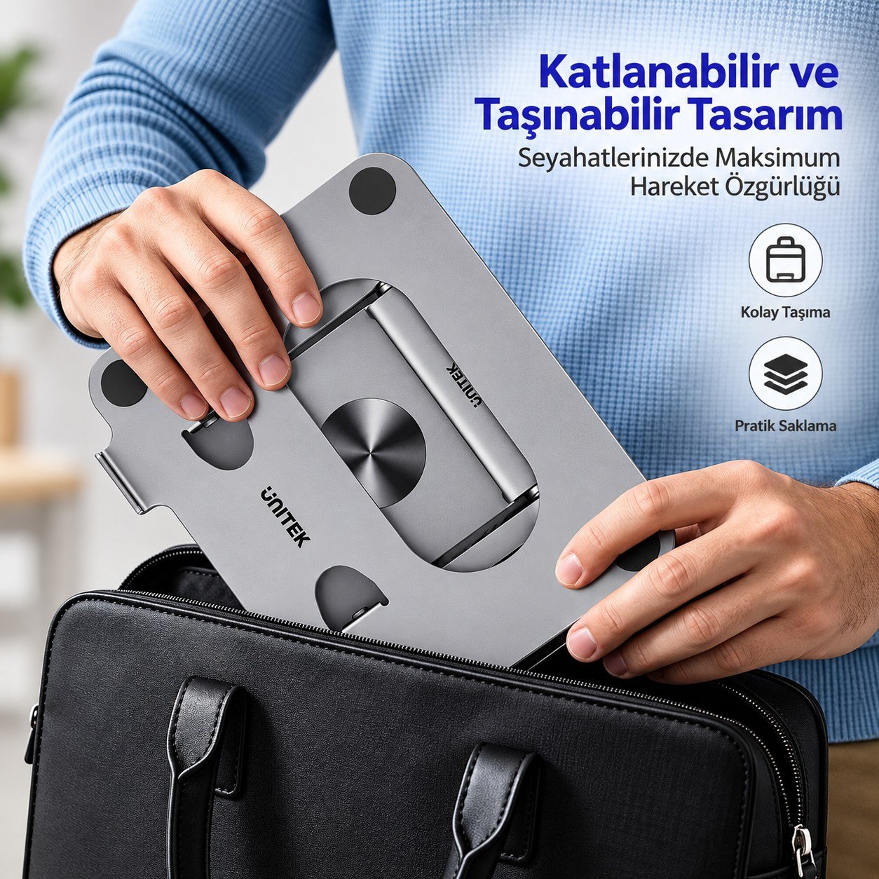 UNITEK 360° METAL 15.6” NOTEBOOK STAND (D1109CGY01)