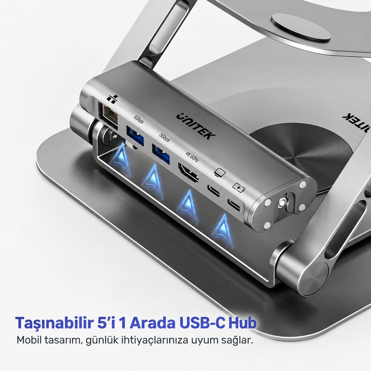 UNITEK 360° METAL 15.6” NOTEBOOK STAND (D1109CGY01)