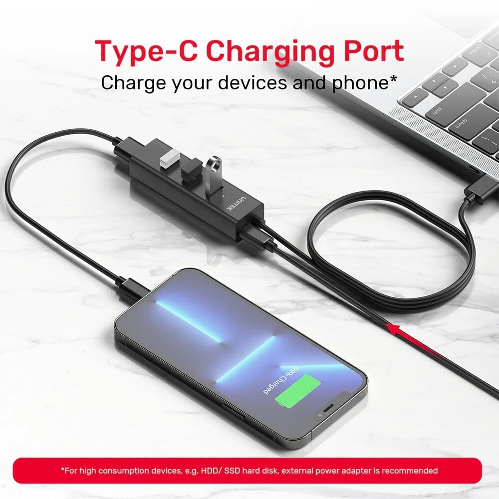 UNITEK 4-IN-1 USB-A 5GBPS HUB (Y-3089V01)
