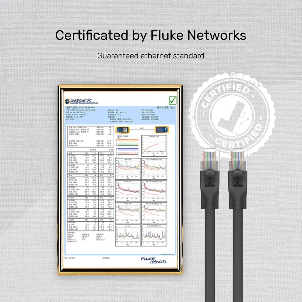 UNITEK CAT6 PATCH KABLO 3MT FLAT 1GBPS, SİYAH (C1811GBK)