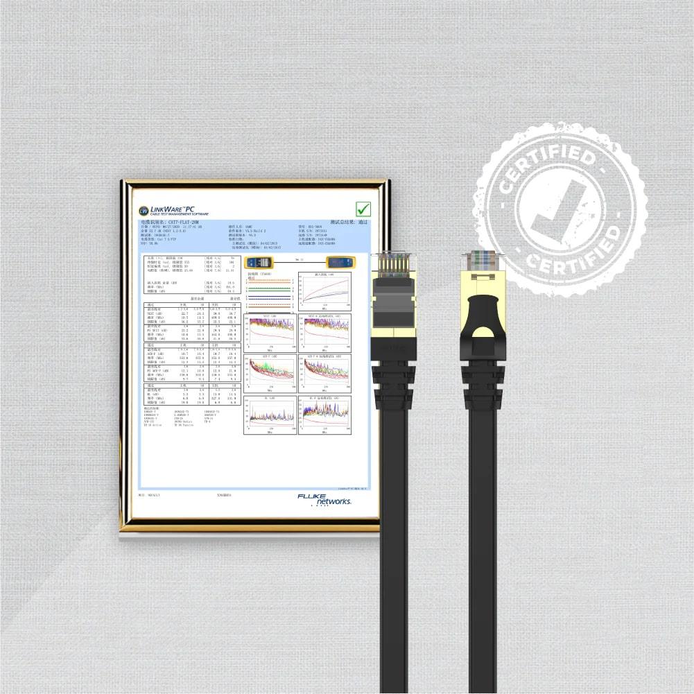 UNITEK CAT7 PATCH KABLO 10MT FLAT 10GBPS (C1897BK-10M)