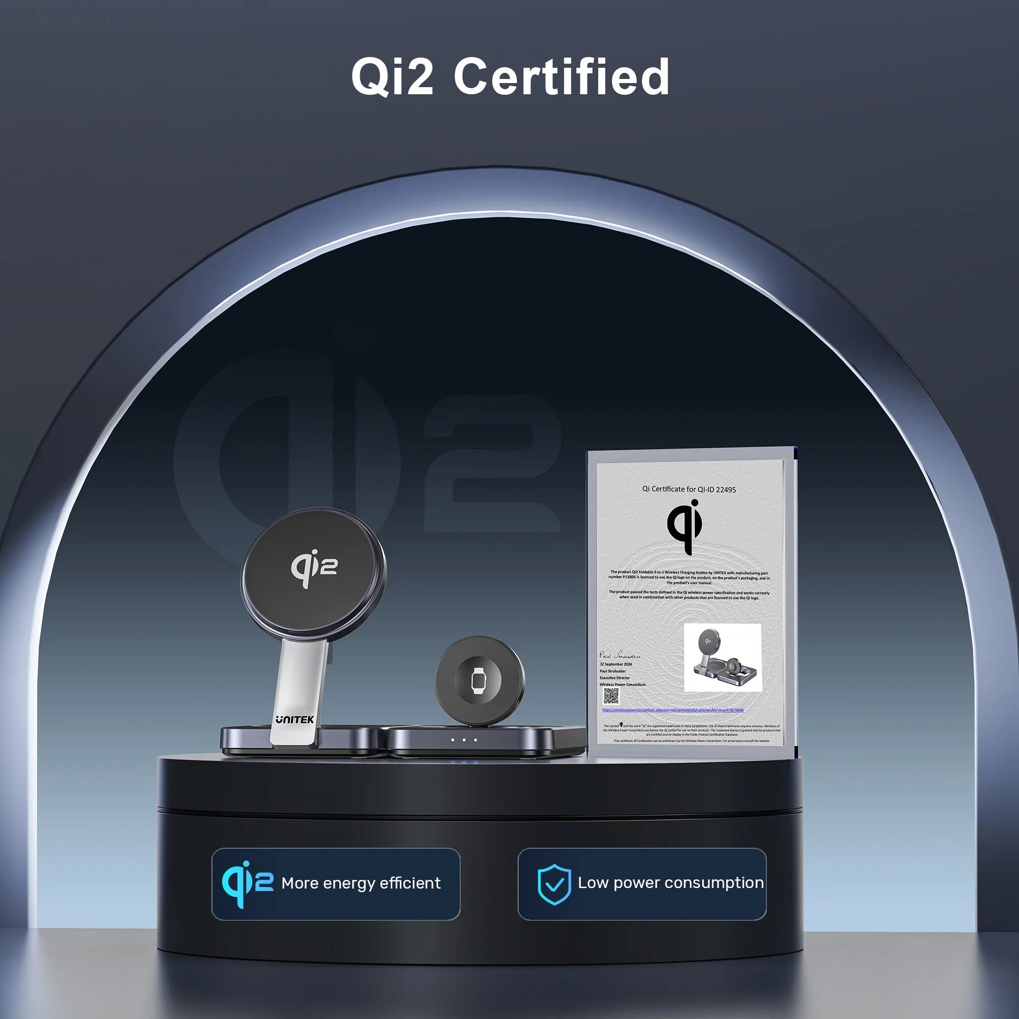 UNITEK QI2 3-IN-1 SARJ ISTASYONU (P1300AGY01)