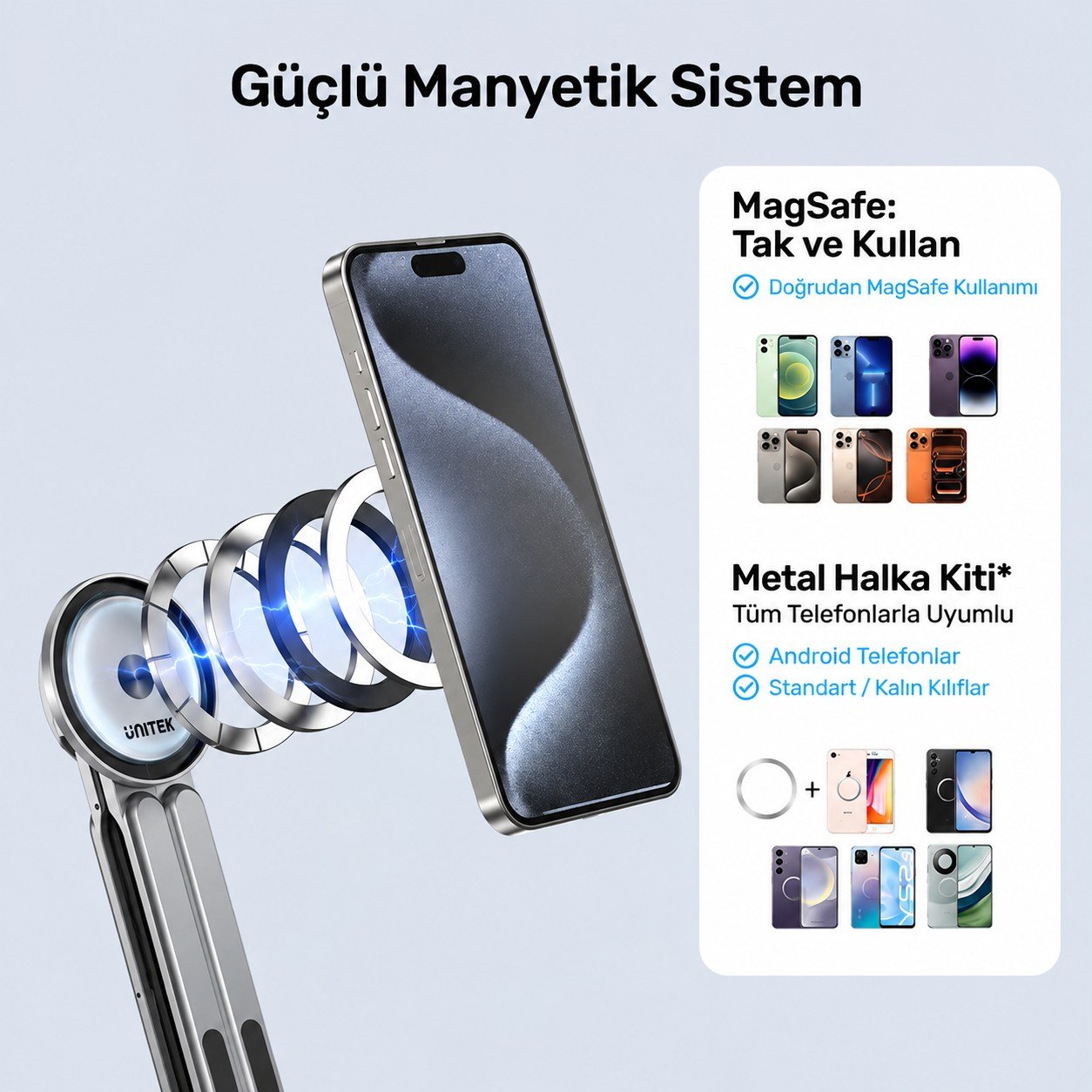 UNITEK TAŞINABİLİR MANYETİK STAND (OT1121AGY01)