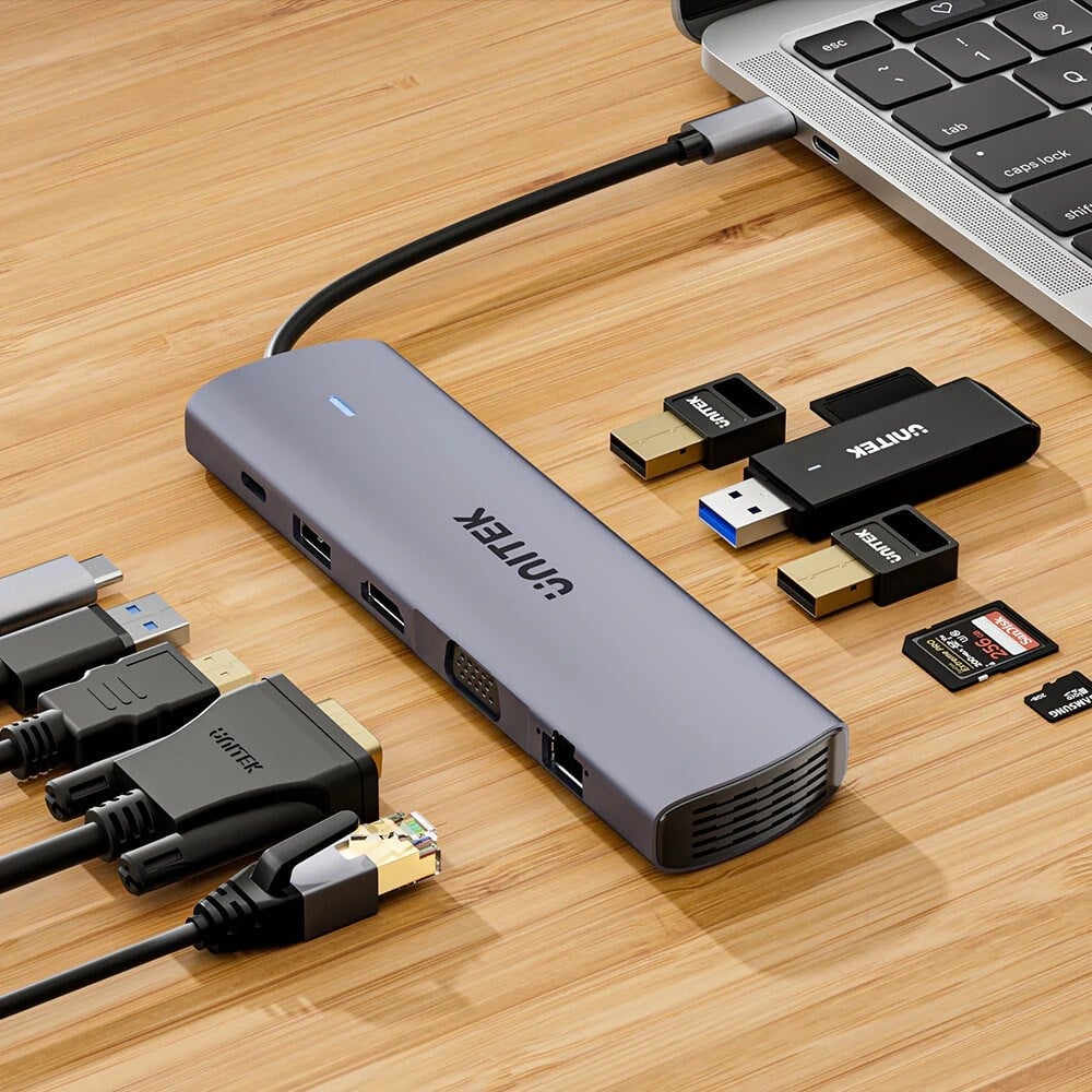 UNITEK UHUB U11+ 11-IN-1 USB-C HUB (D1113BGY01)